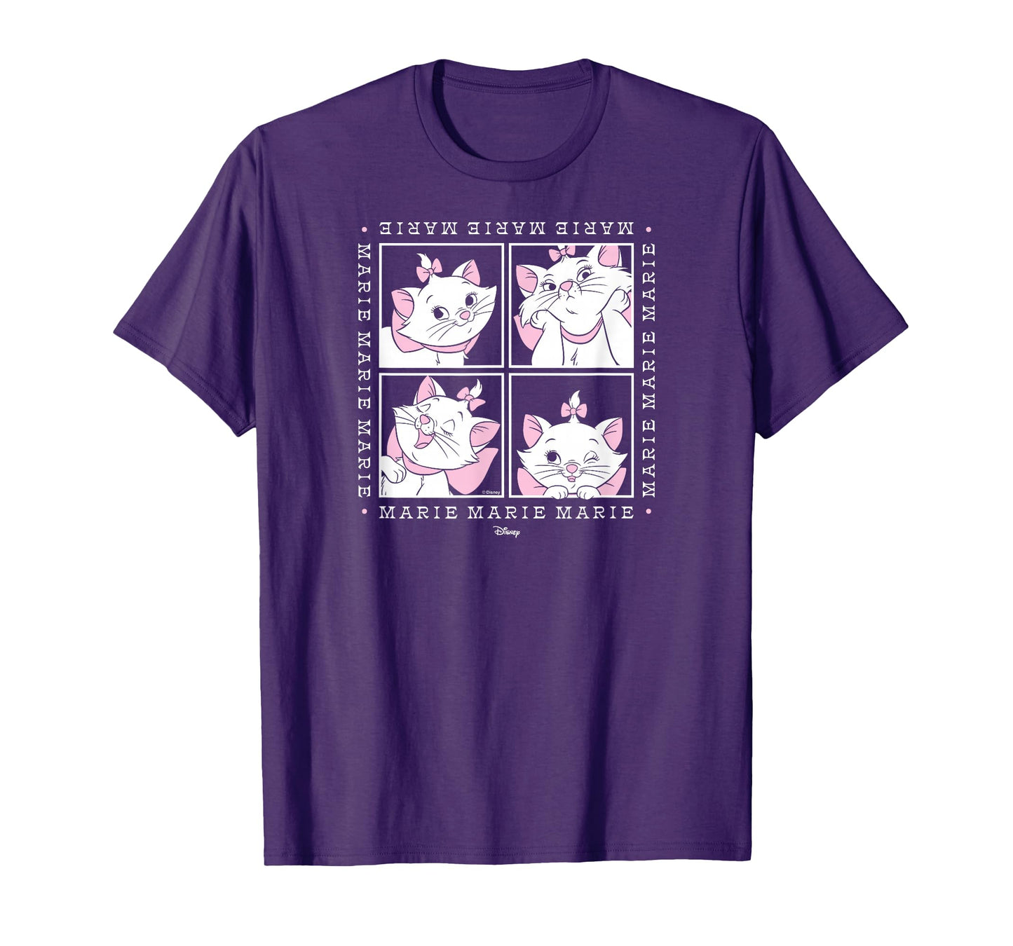 The Aristocats - Marie White Cat Character Face Grid T-Shirt