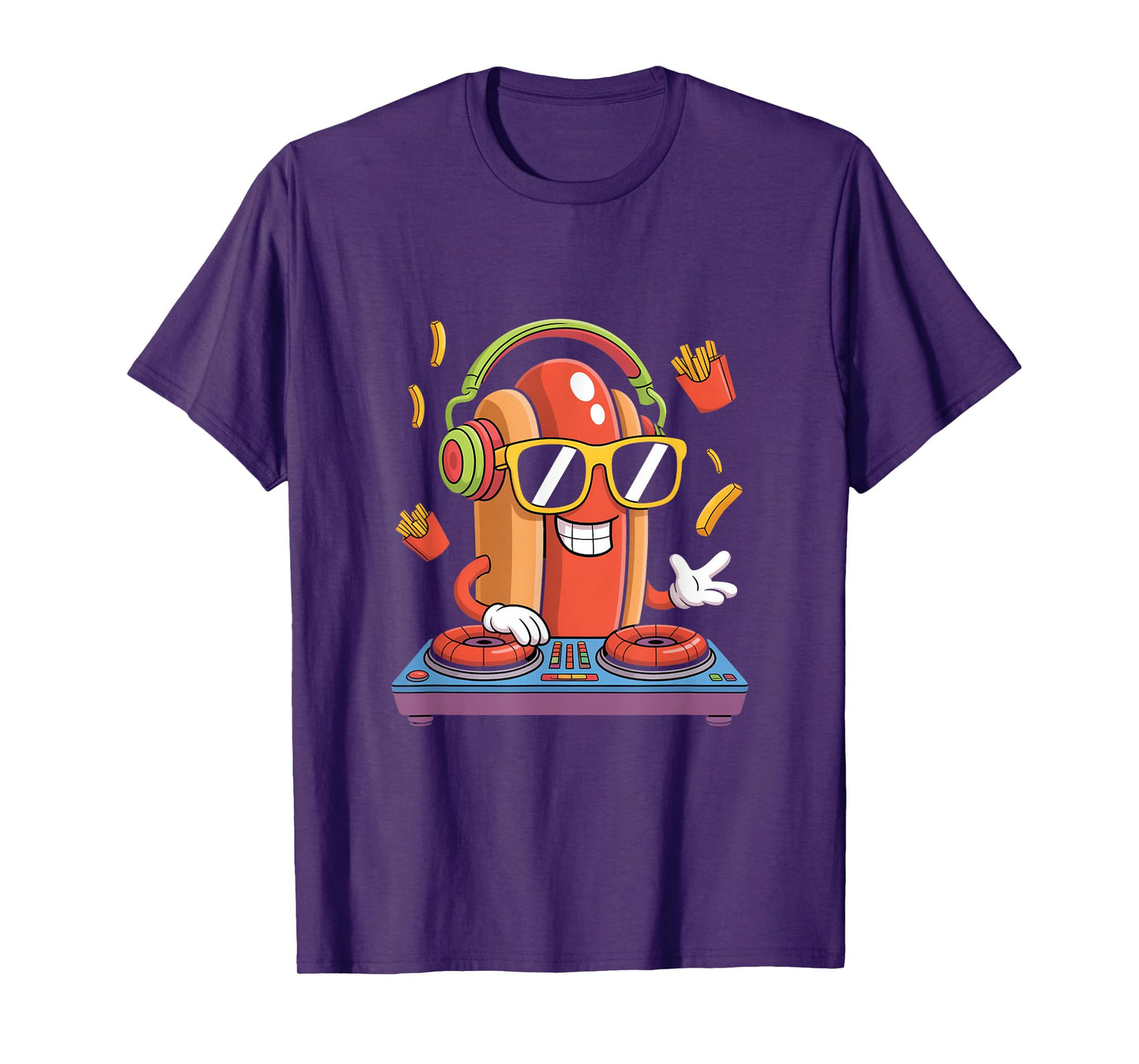 Dj Food Spinning Hotdog Groovy Beats T-Shirt