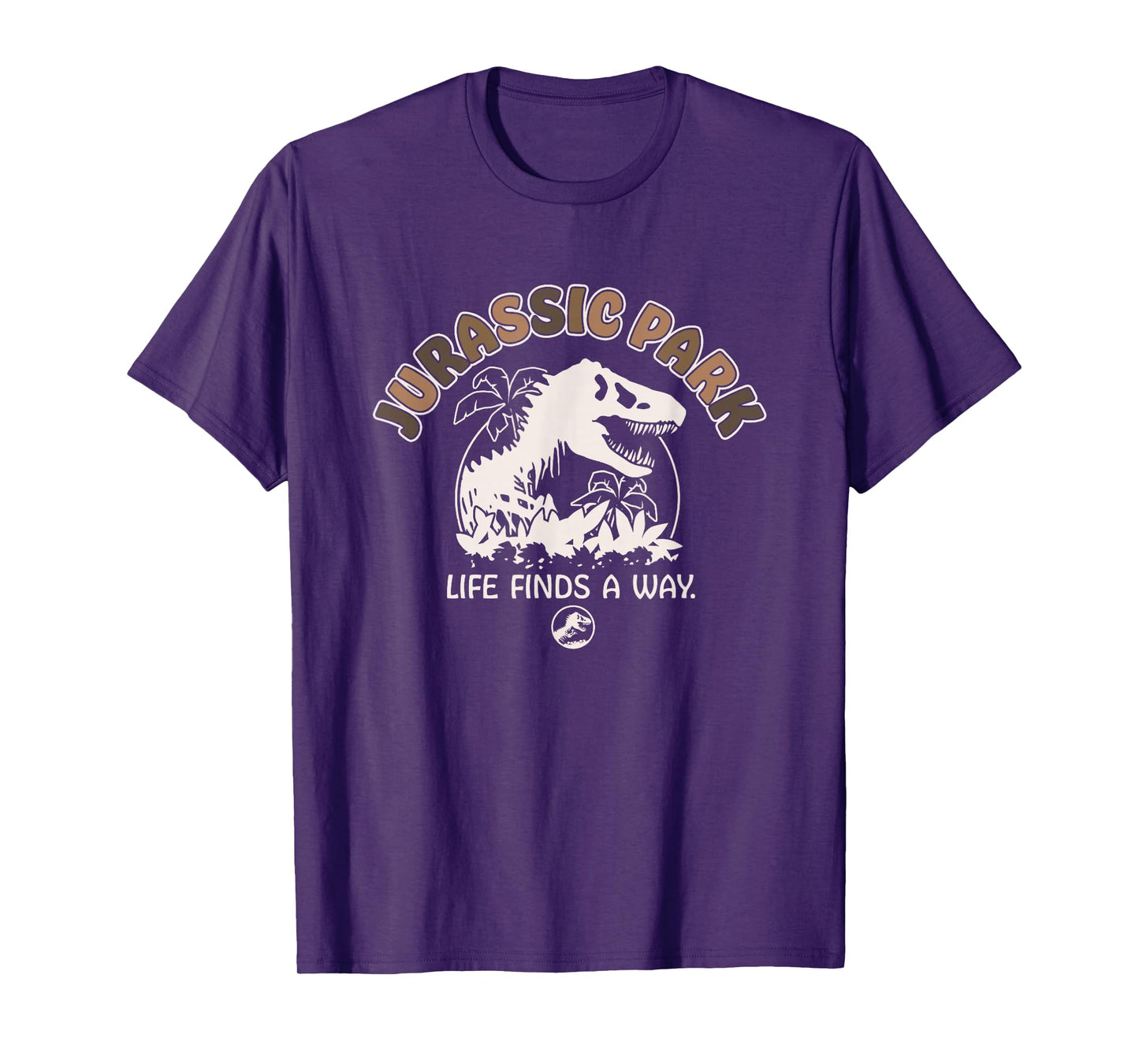 Jurassic Park Life Finds A Way T-Rex Logo Vintage T-Shirt