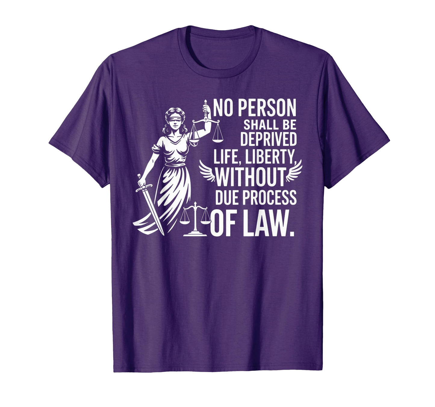 No Person Shall Be Deprived Life Liberty Legal Enthusiast T-Shirt