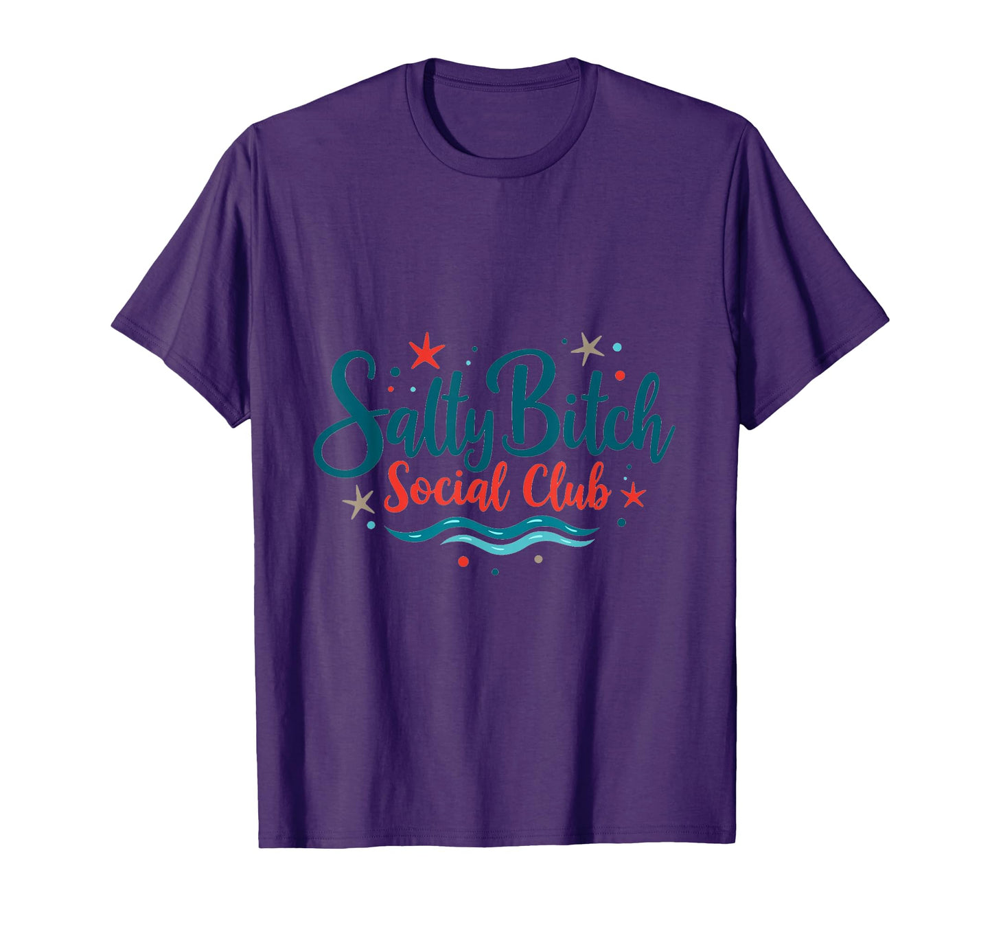 Salty Bitch Social Club Funny Beach Life Girls Trip Design T-Shirt