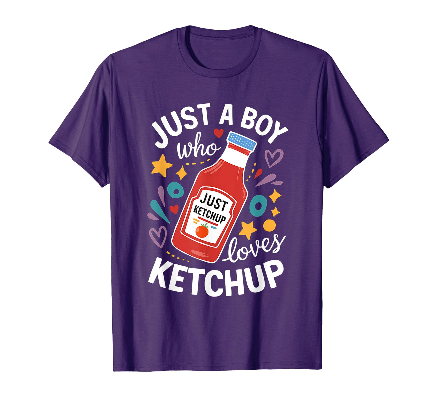 Funny Ketchup Costume Kids Just A Boy Who Loves Ketchup T-Shirt