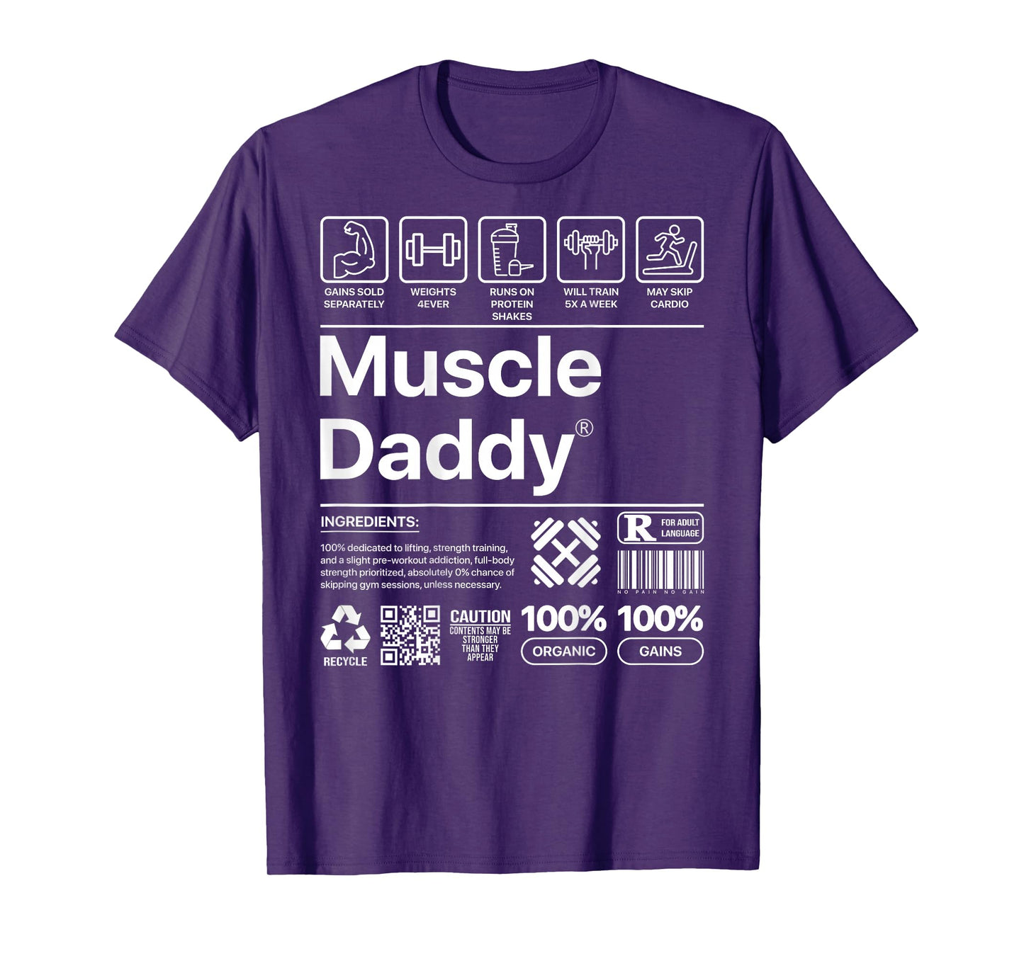 Funny Muscle Daddy For Workout Gym lover and Bodybuilder T-Shirt