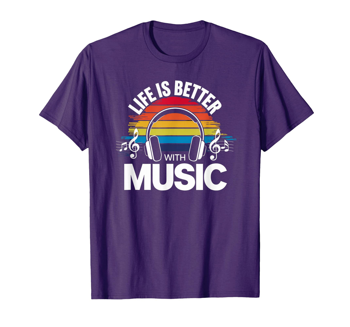 Life Is Better, With Music Lover Musician Vintage Music DJ T-Shirt