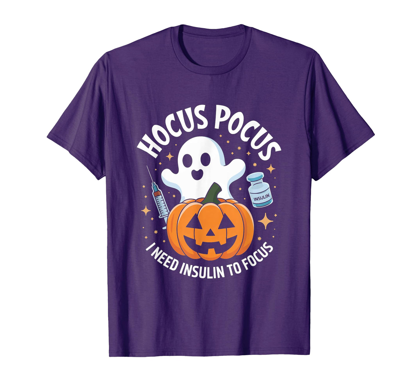 Hocus Pocus I Need Insulin To Focus Diabetes Halloween T-Shirt