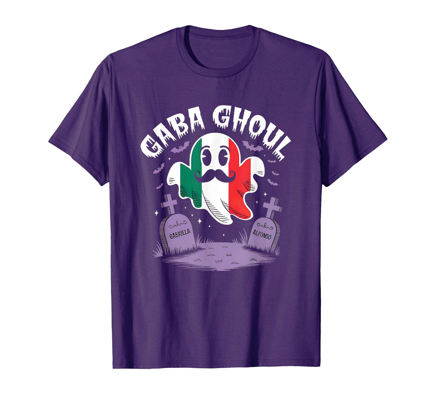 Halloween Graveyard Gaba Ghoul Ghost Funny Italian Gabagool T-Shirt