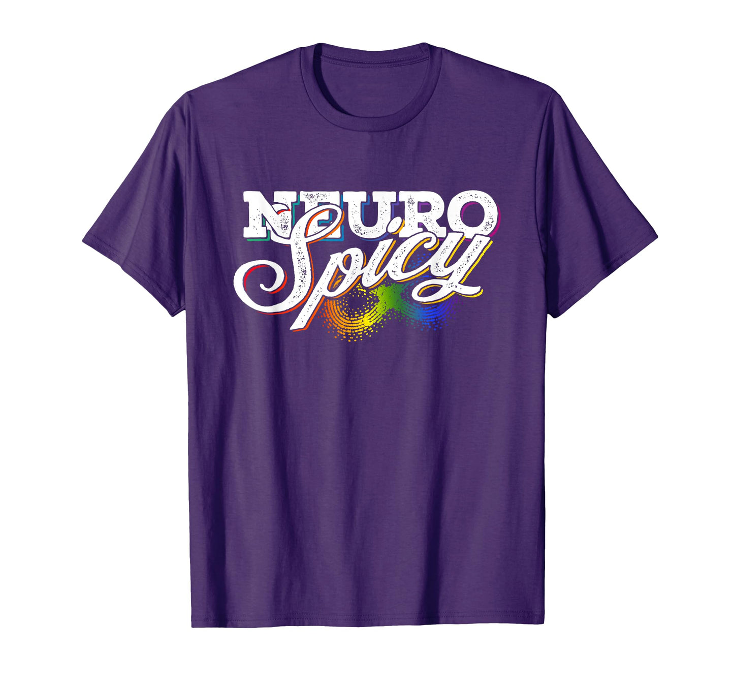 Rainbow Neurospicy Neurodiversity Neurodivergent ADHD Autism T-Shirt