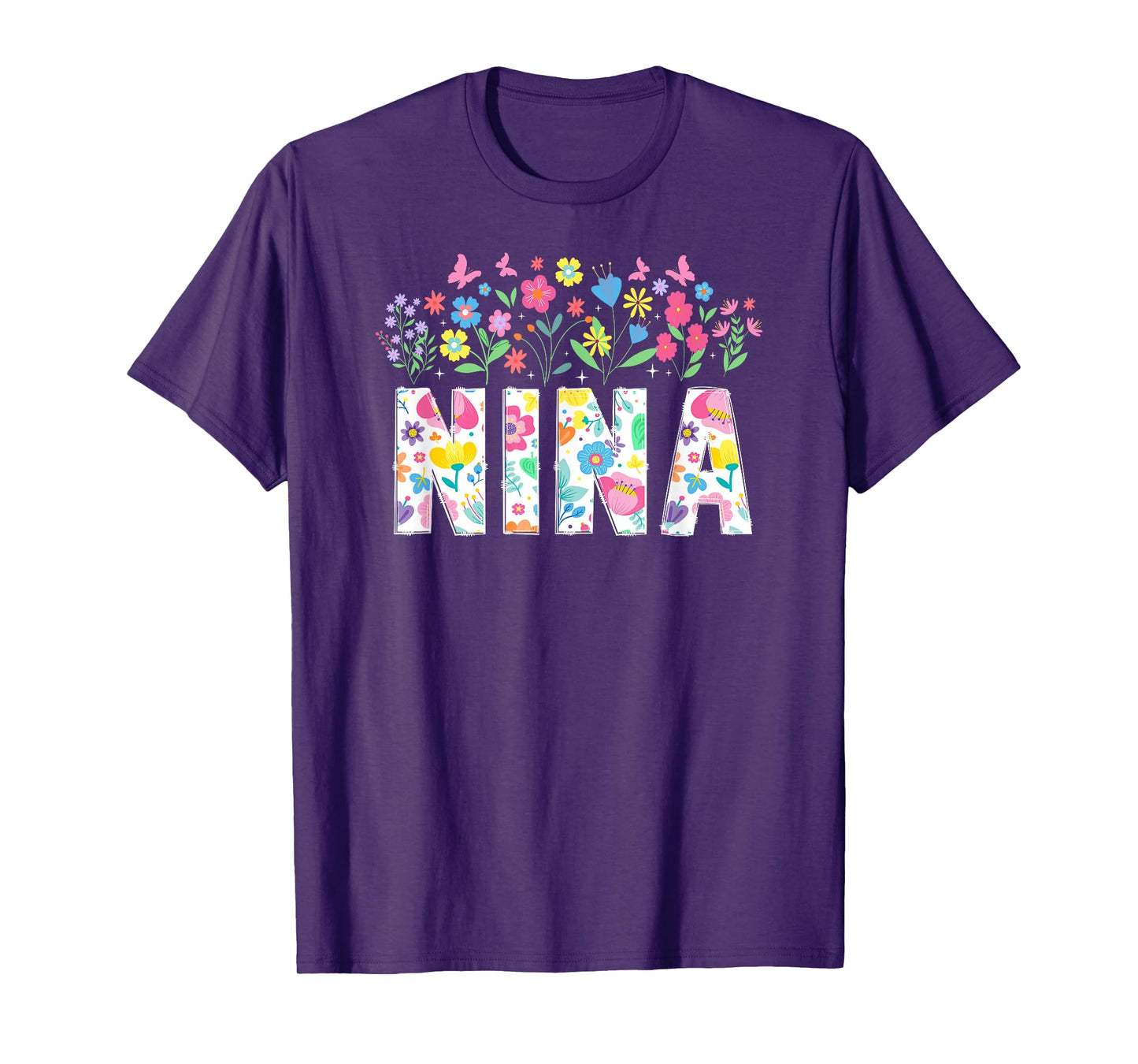 Nina Flowers Nina Grandmother Nina Grandma T-Shirt