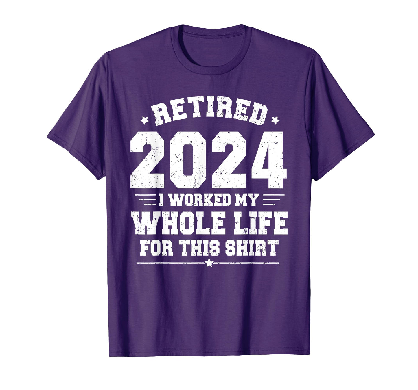 Retired 2024 Retirement Men Women Humor Funny Retirement T-Shirt