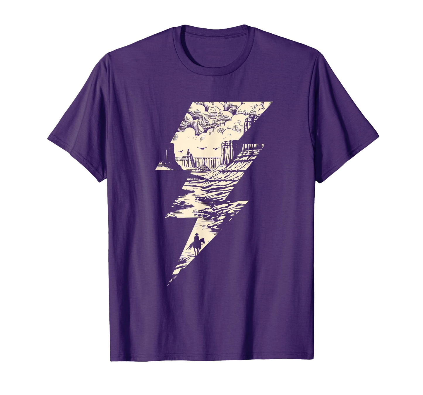 Wild West Lightning Bolt Vintage Western Country Cowboy T-Shirt