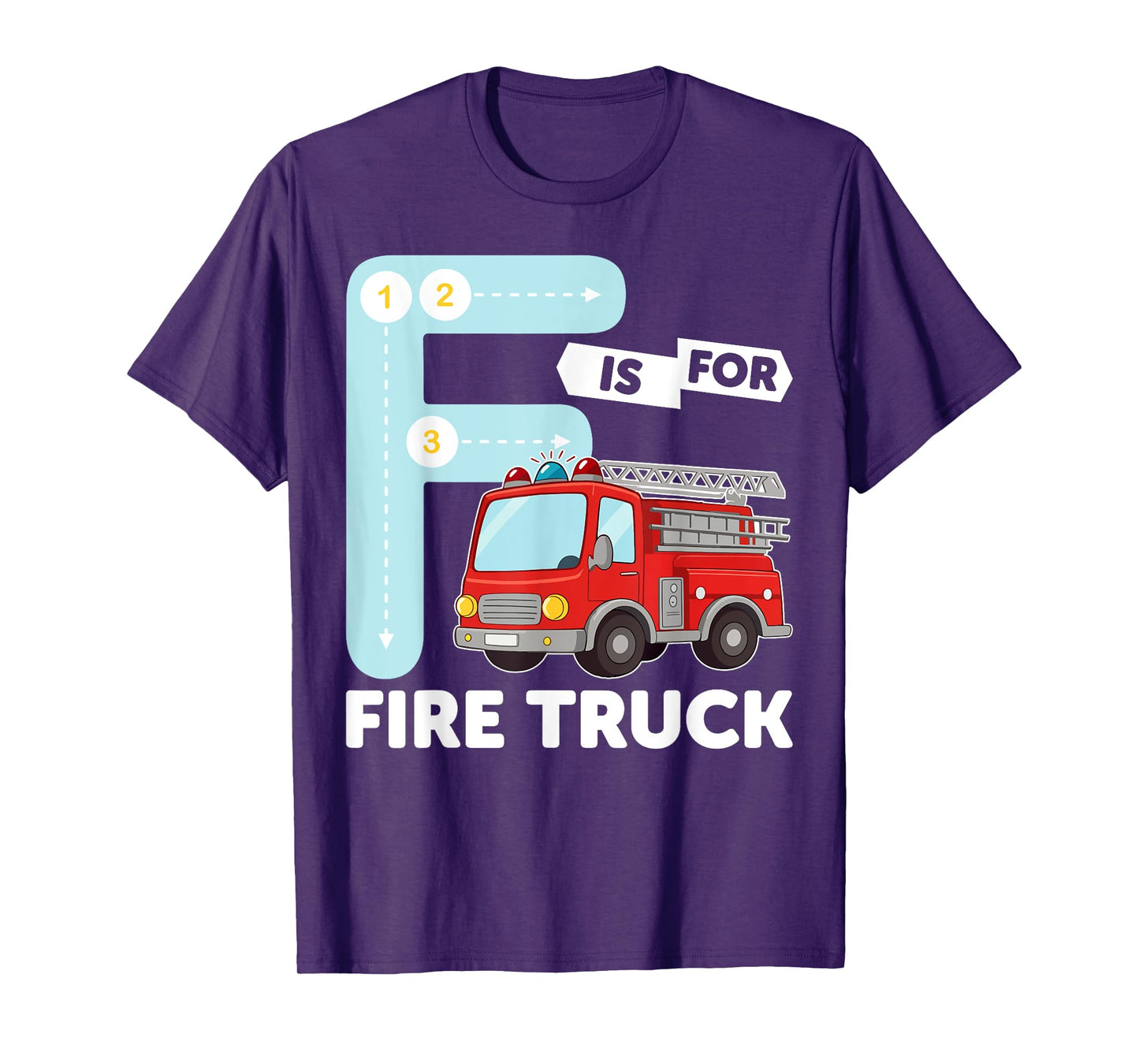 Alphabet Student F is for Fire Truck Learning Abcs Teacher T-Shirt