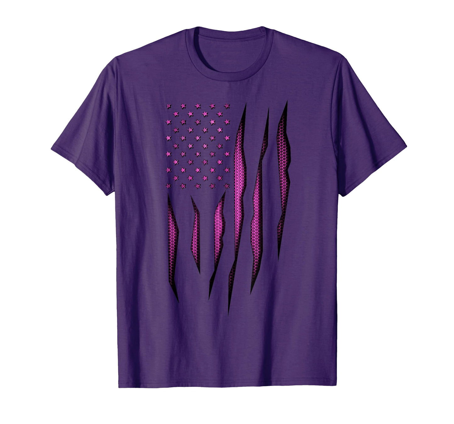 Pink Carbon Onyx American Flag T-Shirt