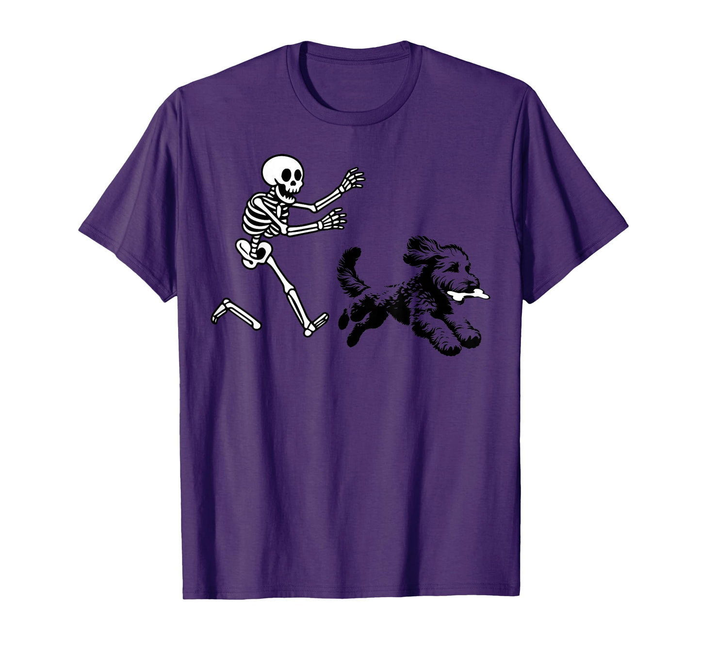 Funny Doodle Running Skeleton Halloween T-Shirt