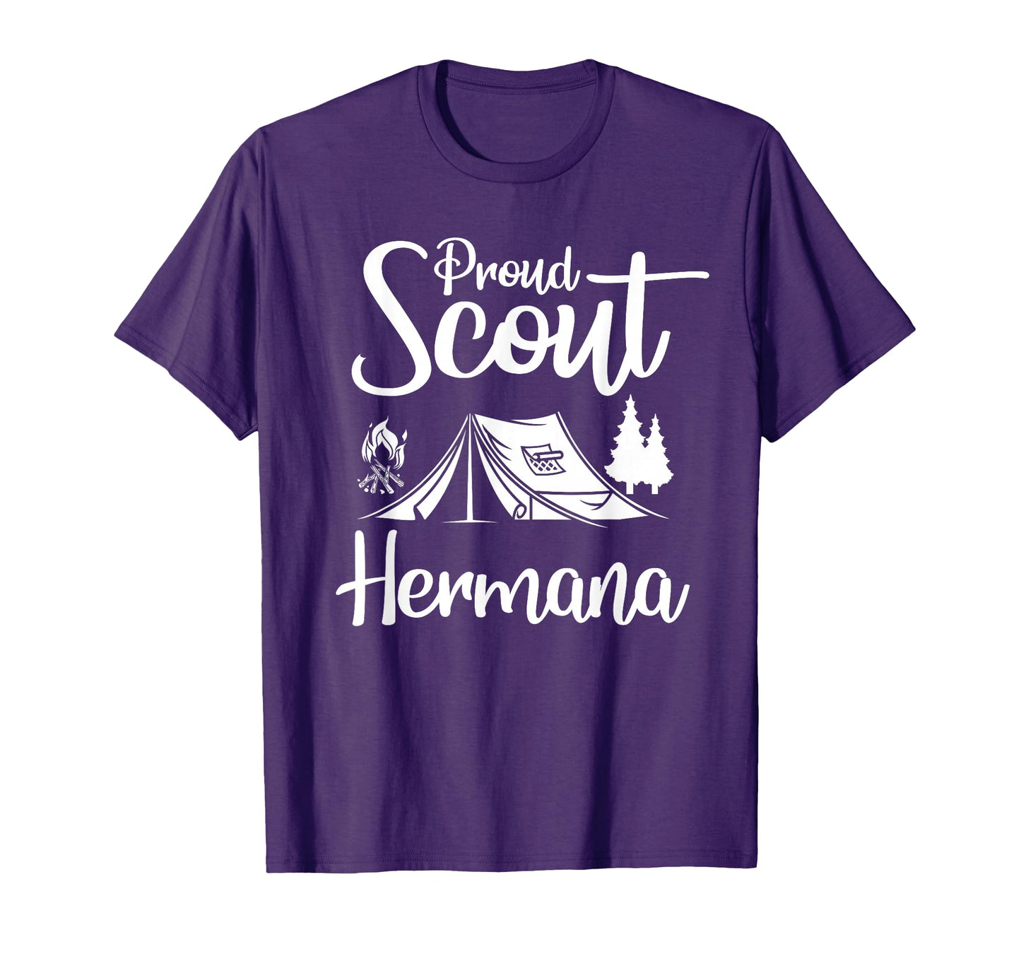 Proud Scout Hermana Camping Scouting Tent Scout Sis Leader T-Shirt