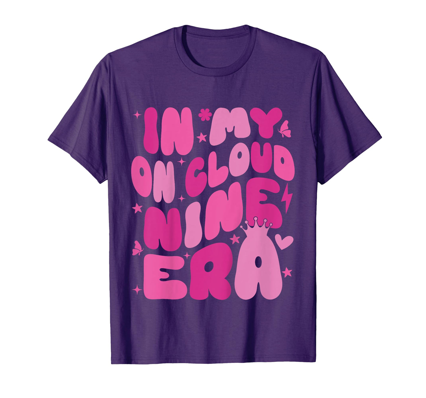 In My On Cloud Nine Era 9th Birthday Decoration Party Kids T-Shirt