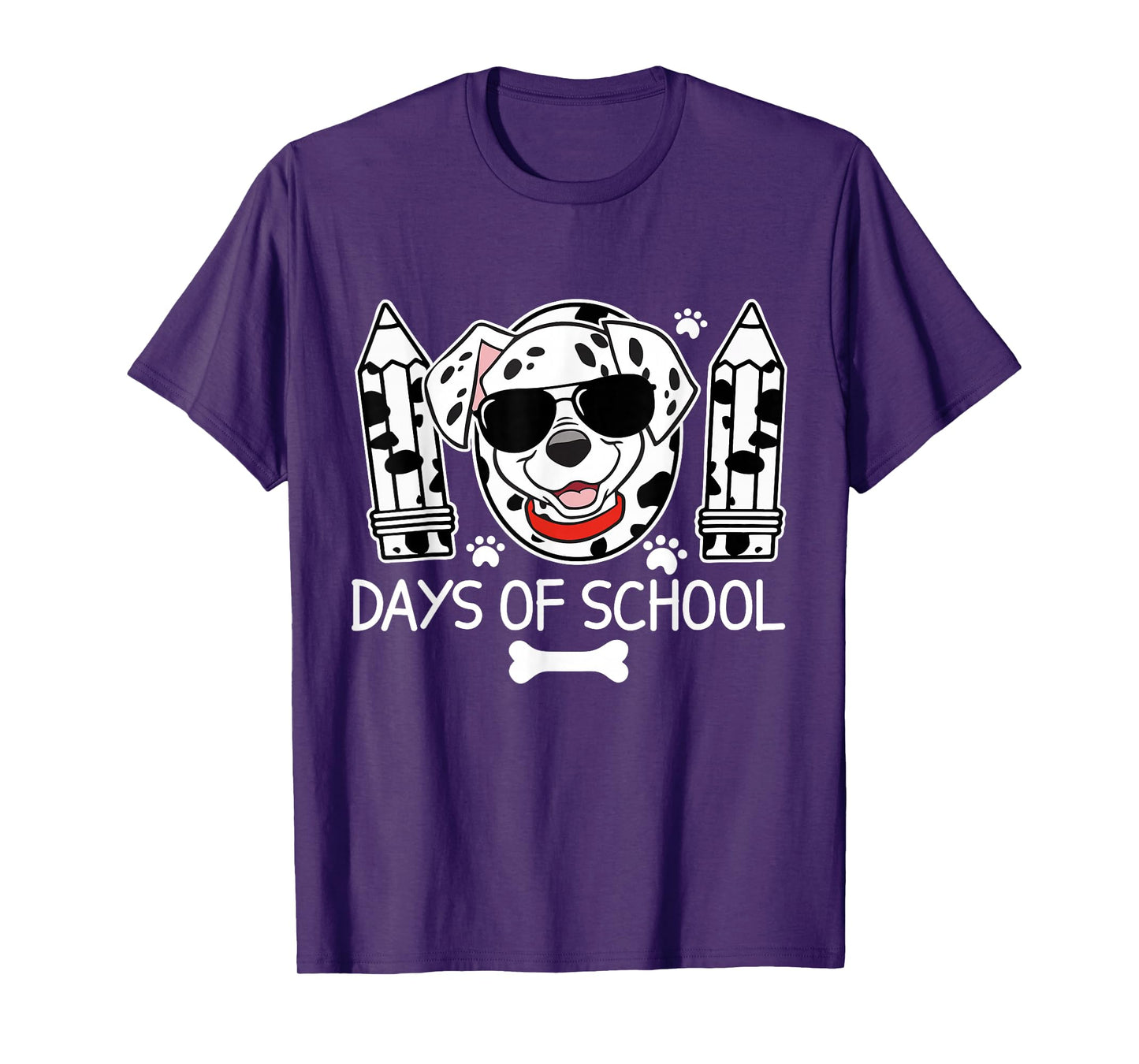 100 Days Smarter Dalmatian Dog 100 Days Of School Kids Boys T-Shirt
