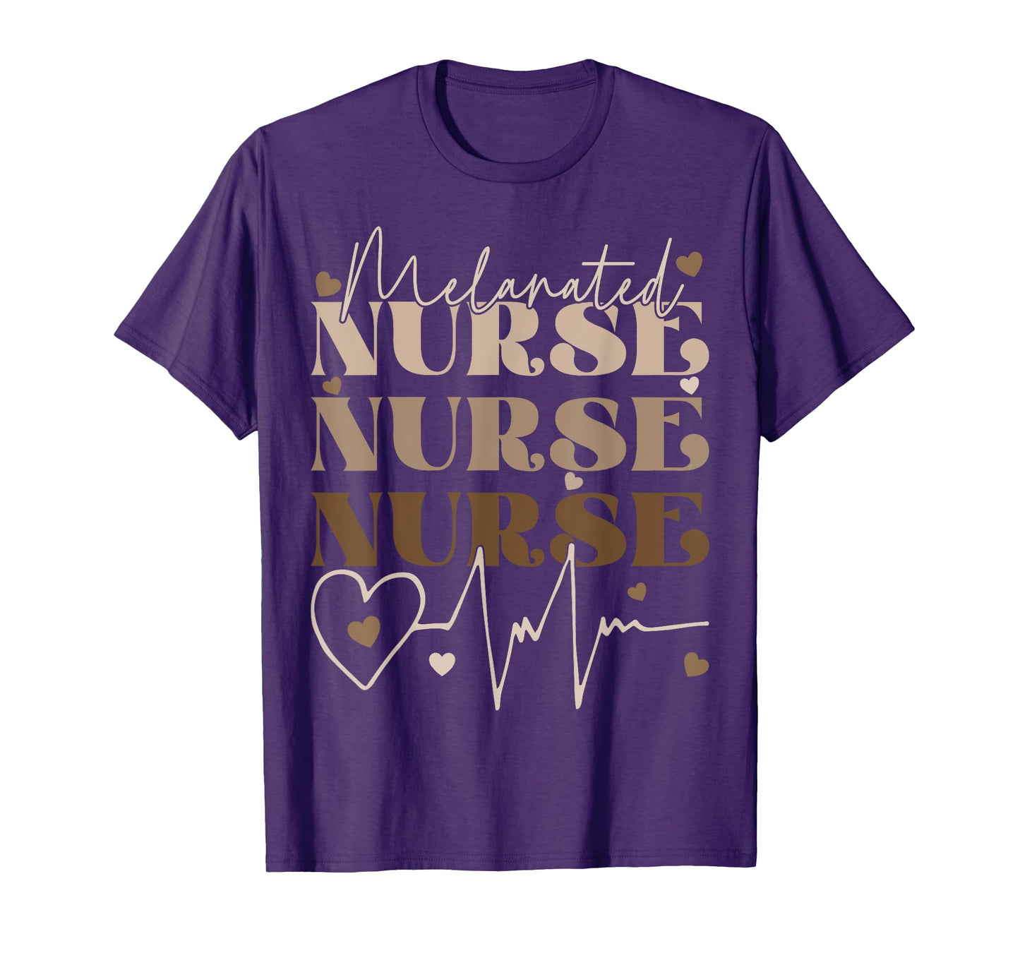 Melanated Nurse Woman Black History Month Nursing Crew T-Shirt