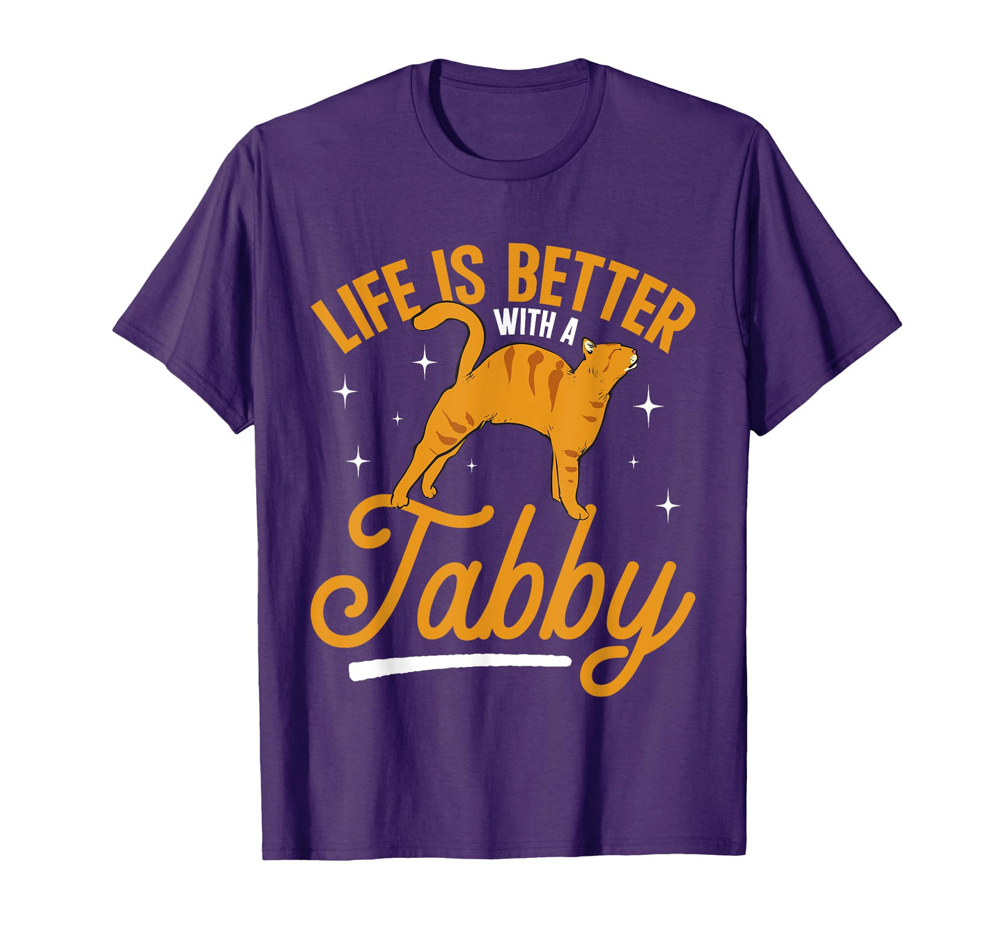 Orange Cat Life Is Better With A Tabby Orange Tabby Cat T-Shirt for Men Women