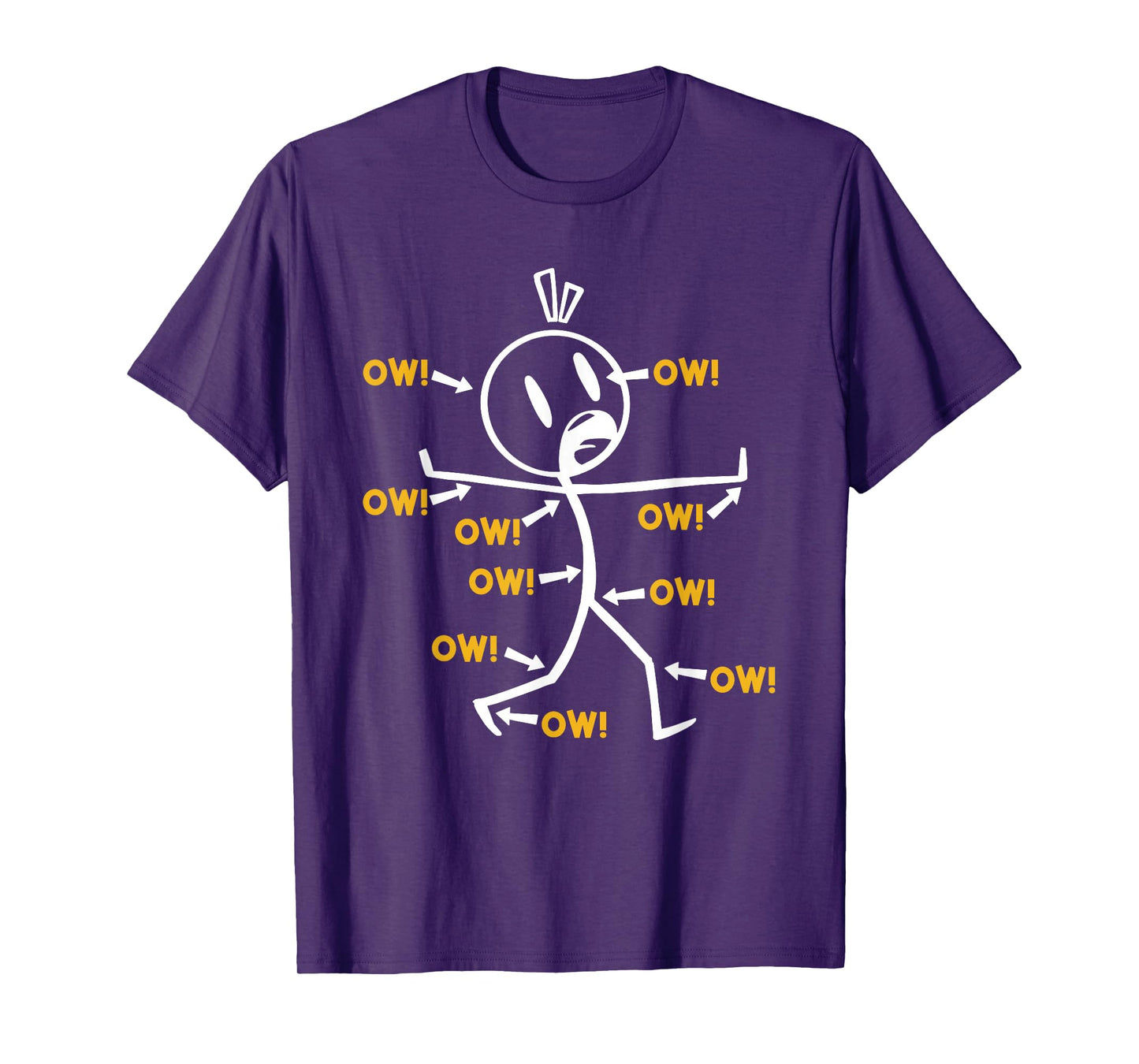 Au Stick Figure with Arrows Humour T-Shirt
