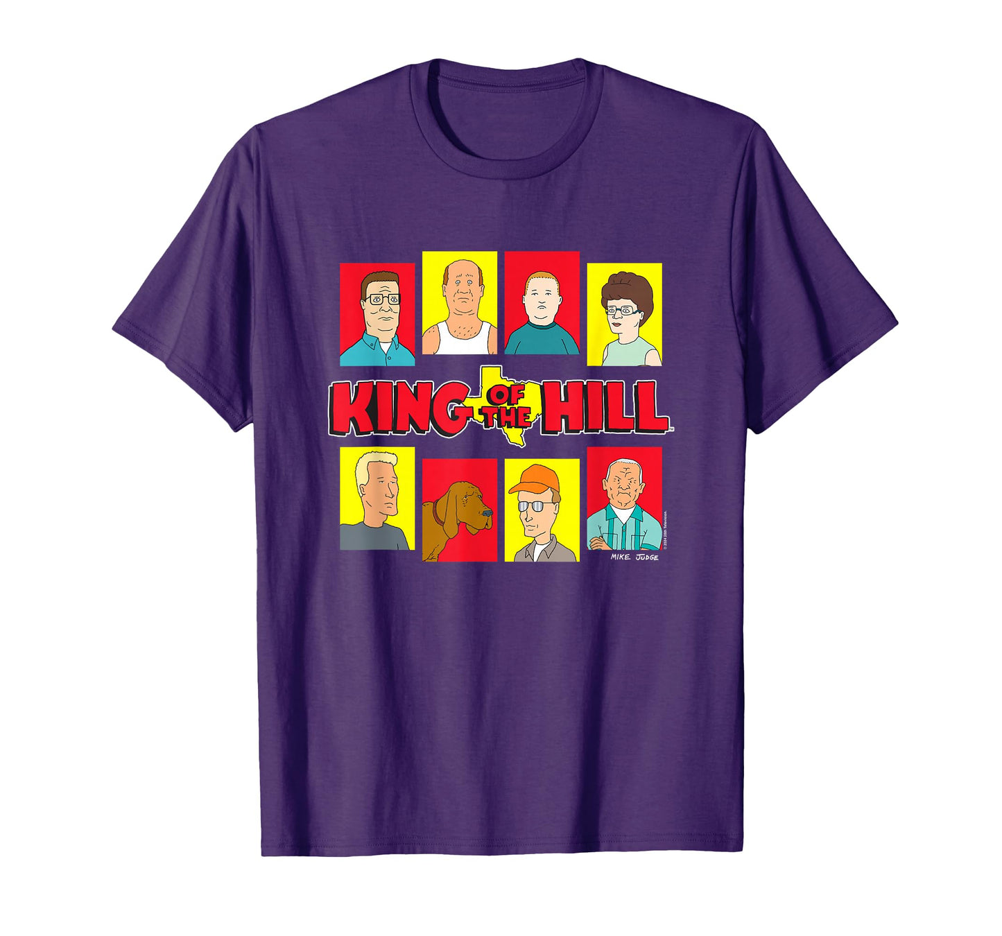 King Of The Hill Iconic Characters Group Shot Big Portraits T-Shirt