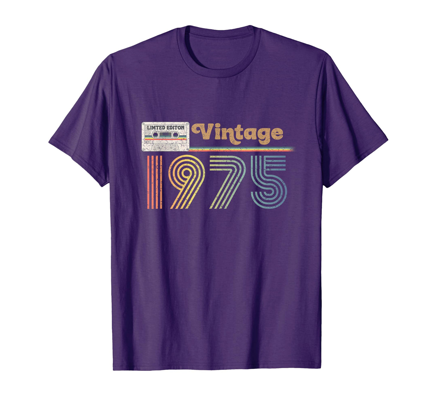 50th Birthday Gifts 1975 Vintage Cassette Tape Vintage Retro T-Shirt
