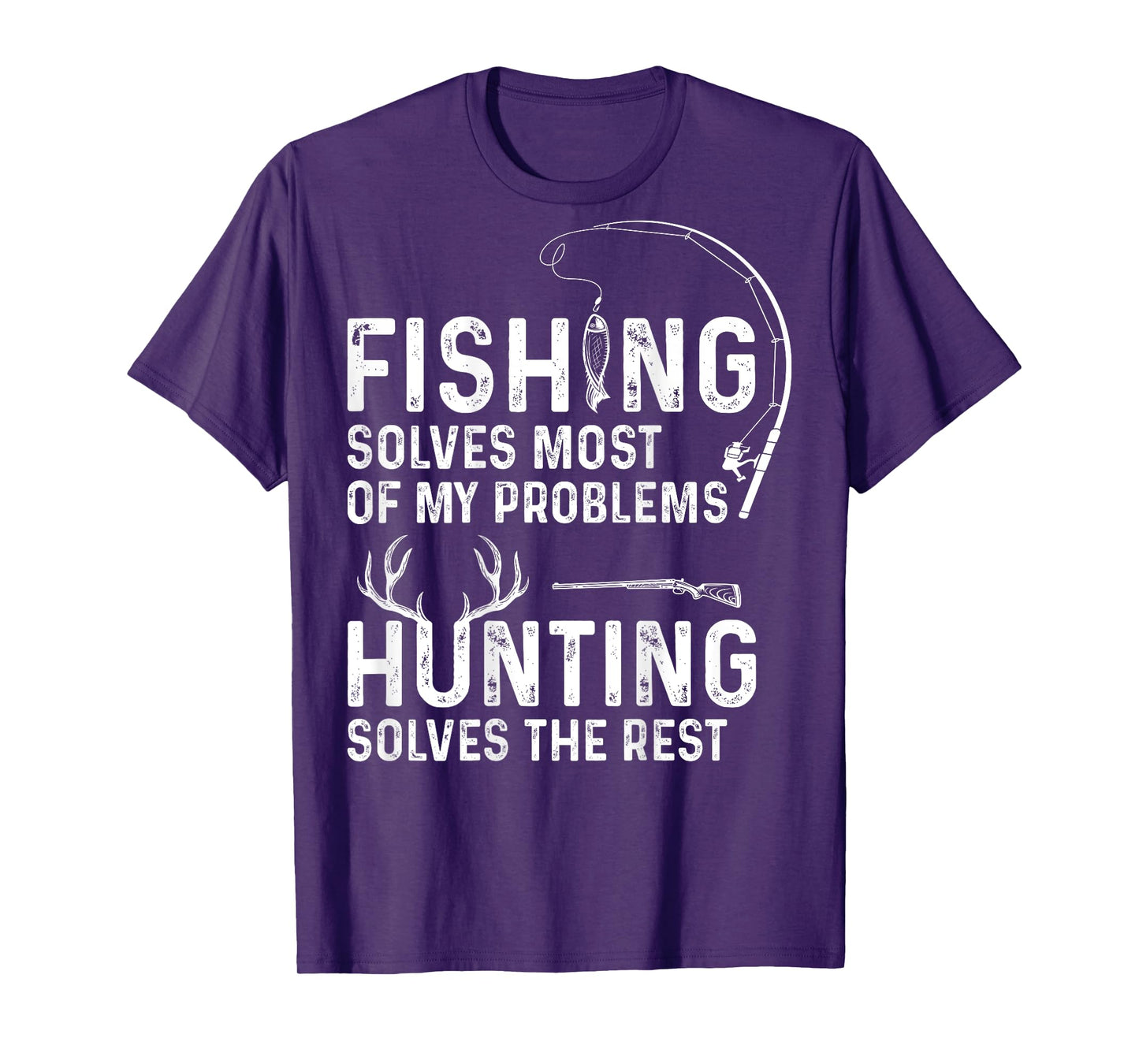 Fishing solves most of my problems ( On Back ) T-Shirt