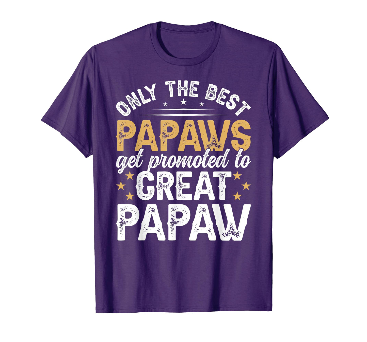 Best Great Papaw Father's Day Black Men's Cotton Polyester Modern Classic Fun Letter Print T-Shirt, Small, Crew Neck, Short Sleeve