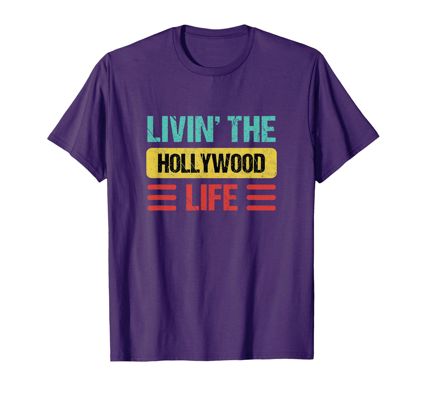 Hollywood Florida Shirts & Gifts Hollywood T-Shirt Unisex-Adults Black Small Crew Neck Short Sleeve Modern Letter Print Birthday Theme Hollywood T-Shirt
