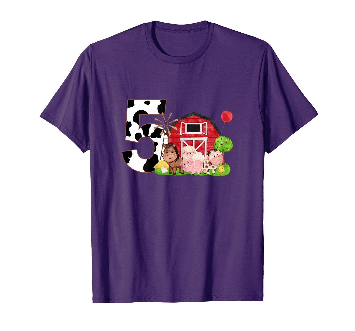 Oink Baa Neigh Cluck Moo I'm 5 Yrs Old Farm Theme Birthday T-Shirt