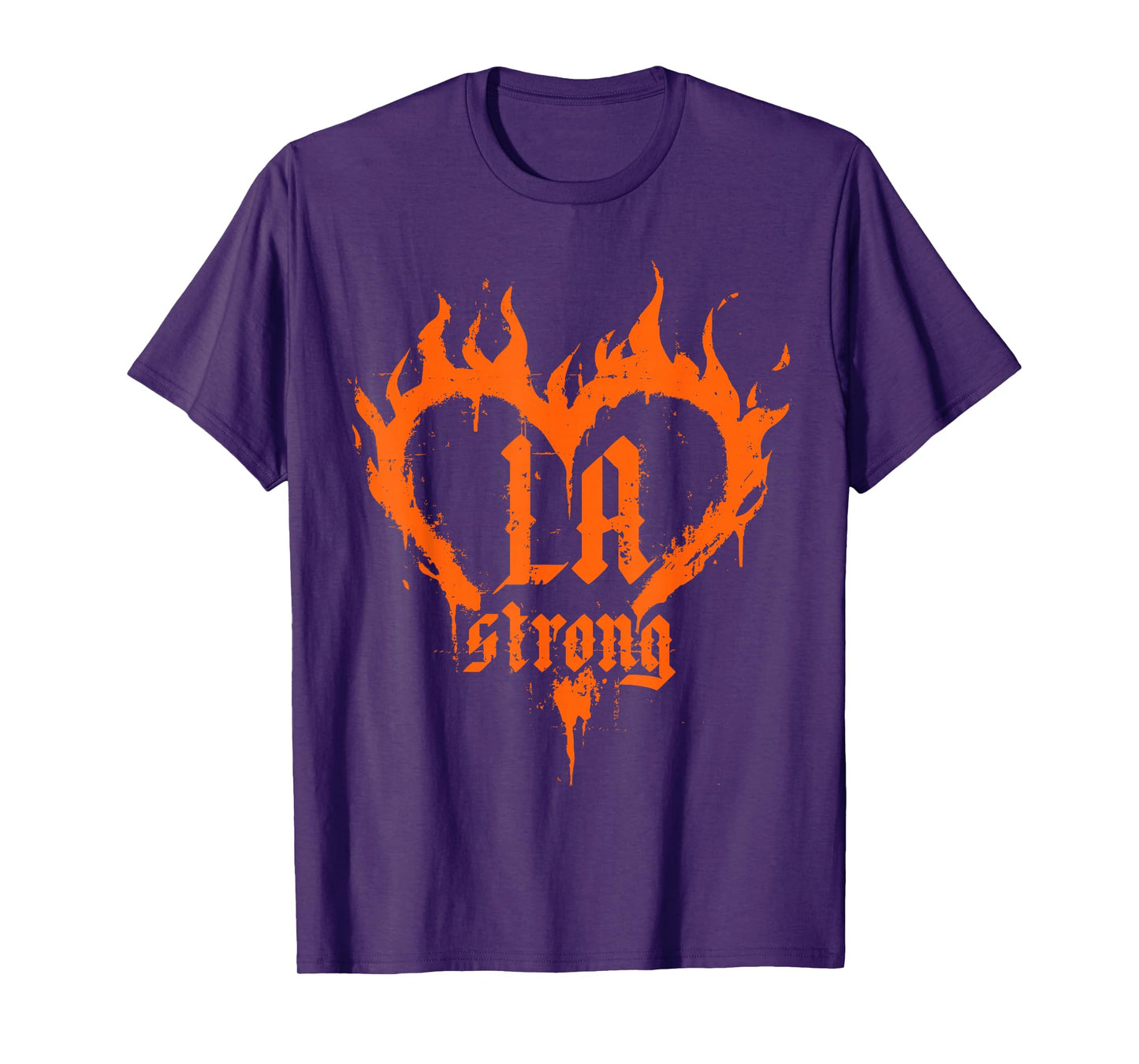 LA Strong Los Angeles Wildlife Recovery Unofficial Unisex-Adults T-Shirt Black Small Modern Classic Short Sleeve Cotton 80% Polyester 20% LA Strong Campaign T-Shirt