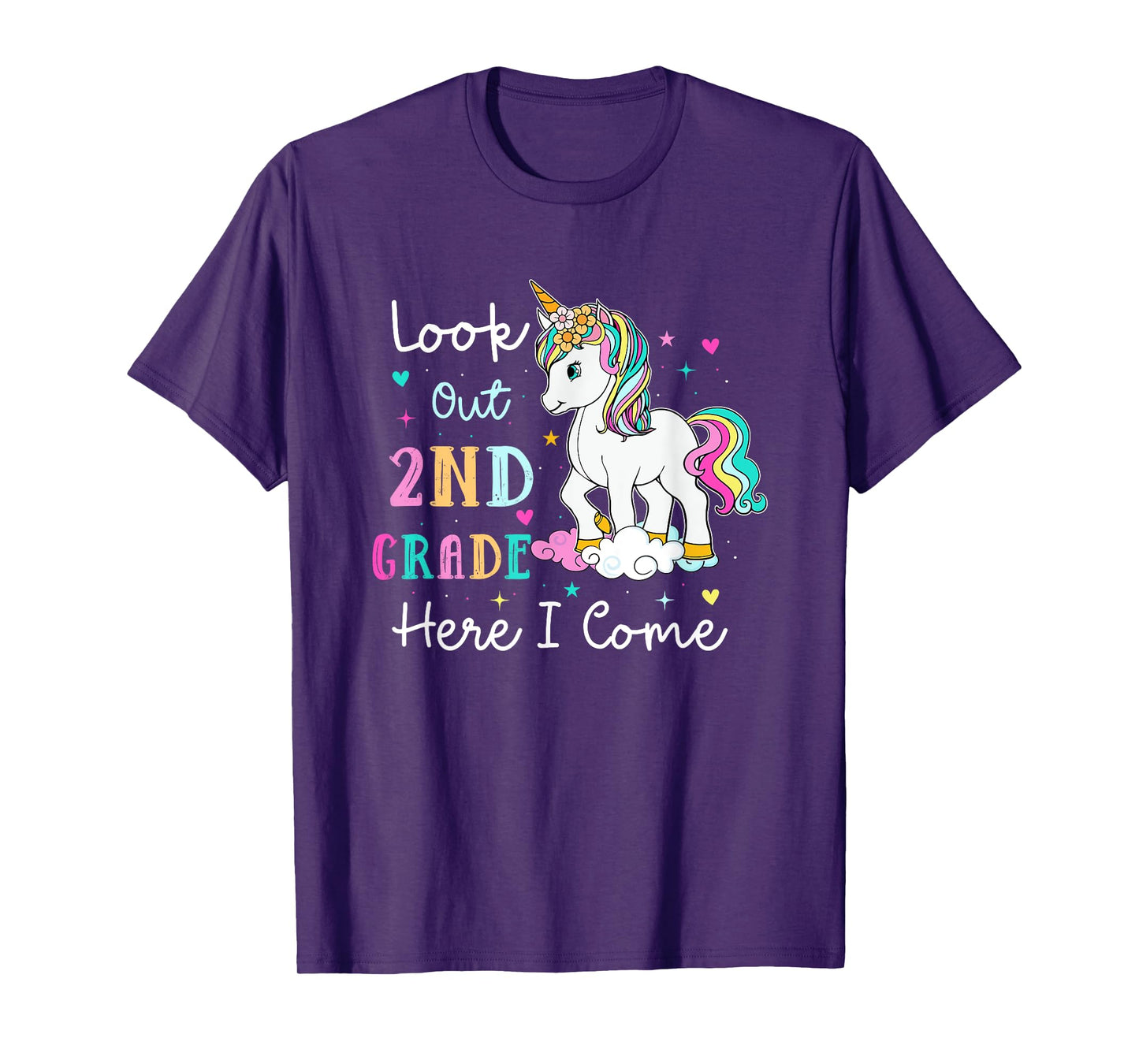 Look Out 2nd Grade Here I Come Unicorn Back To School Kid T-Shirt