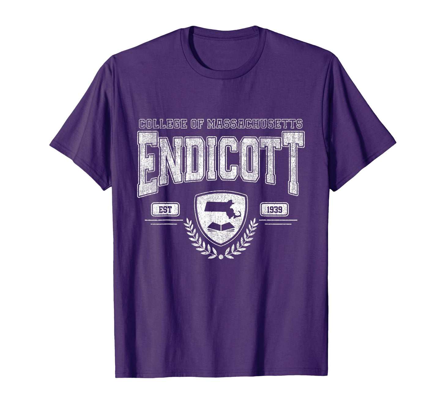 Endicott Arch Vintage College Athletic Sports Tee Men Women T-Shirt