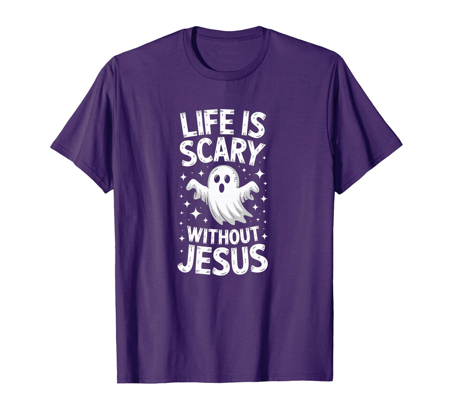 Life is Scary Without Jesus Shirt Christian Halloween T-Shirt
