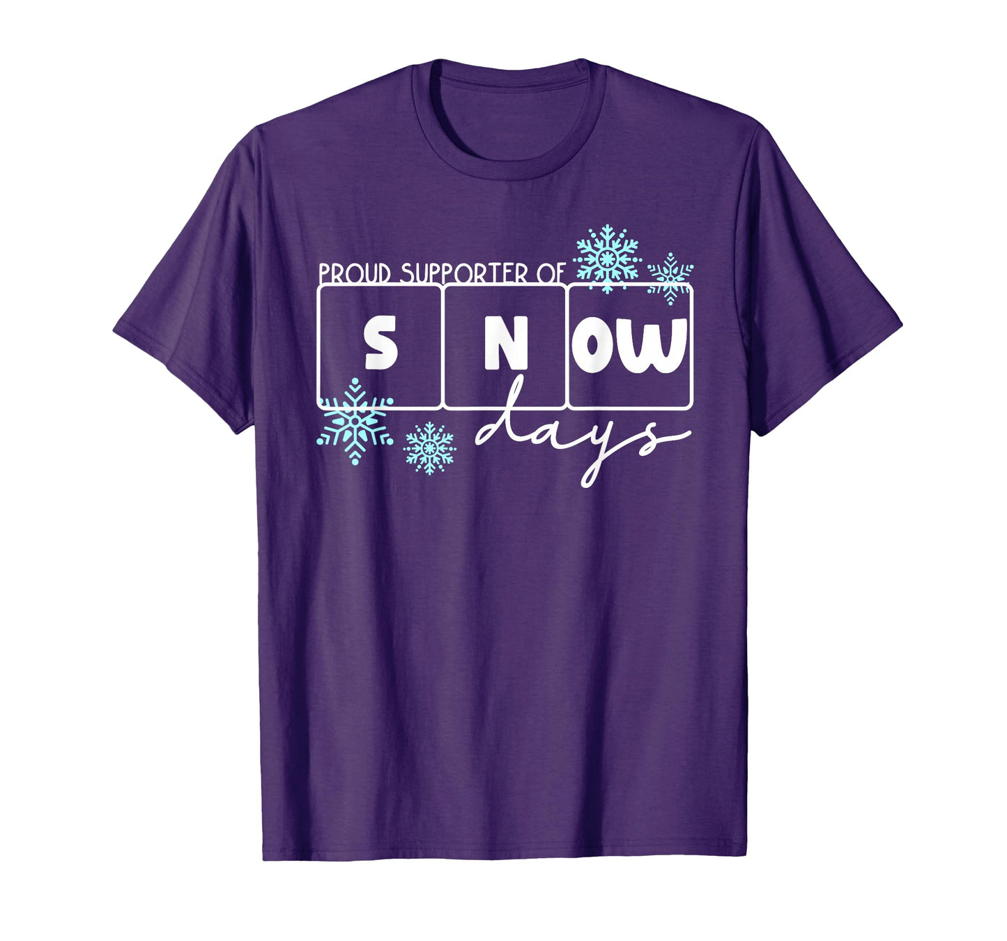 Proud Supporter of Snow Days Funny Xmas Holiday Teachers T-Shirt