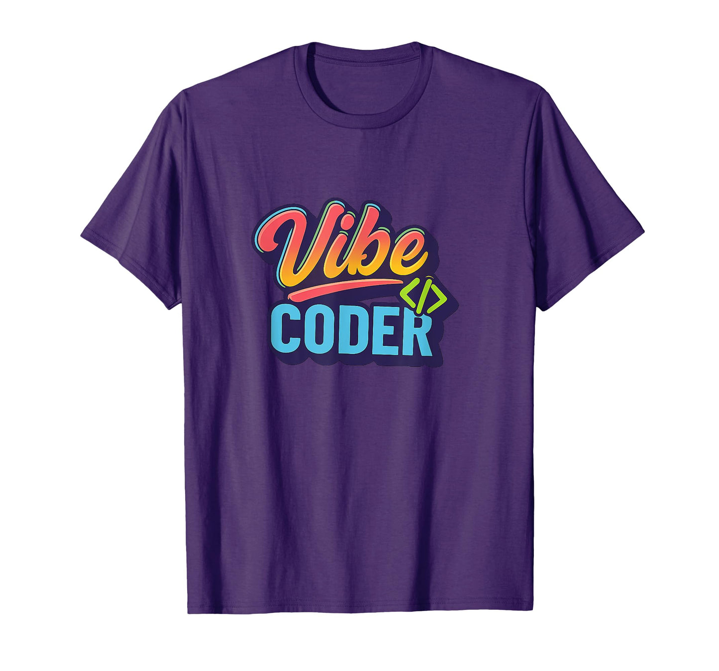 Vibe Coder Aesthetic Retro Programming Design T-Shirt