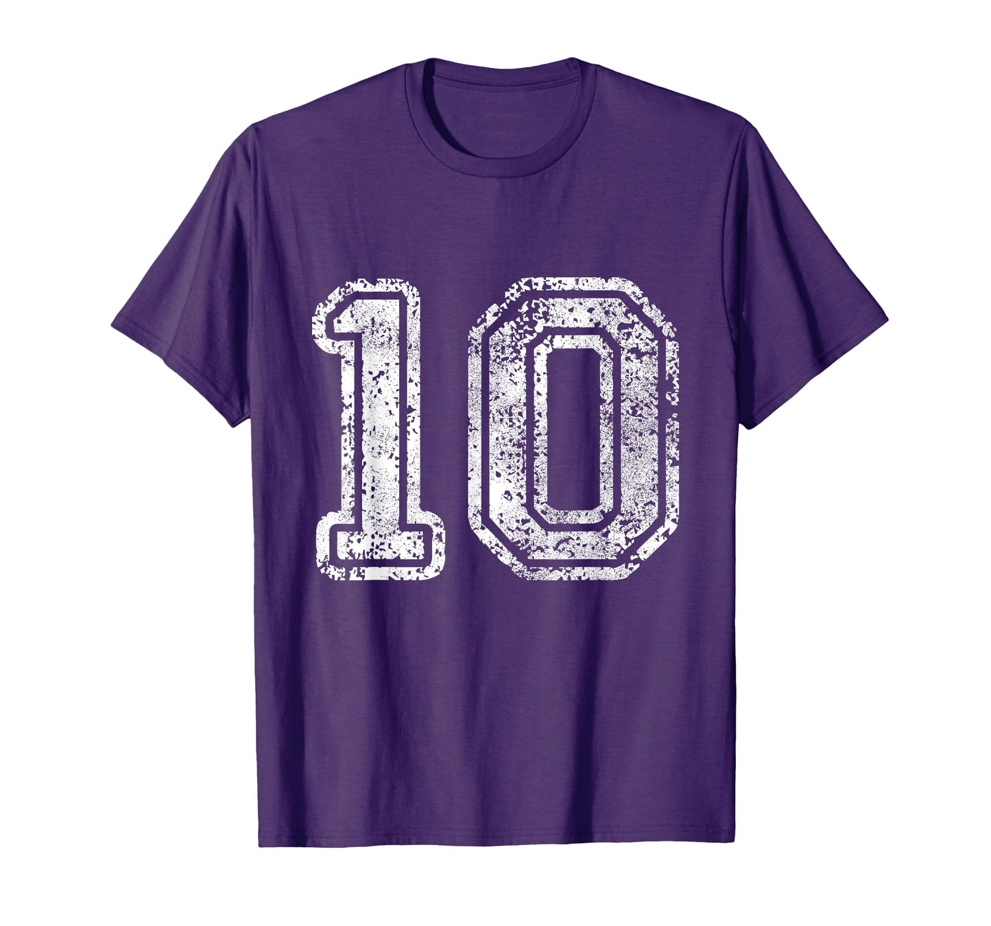 Jersey Number 10 Ten T-shirt Football Number Baseball Sport T-Shirt