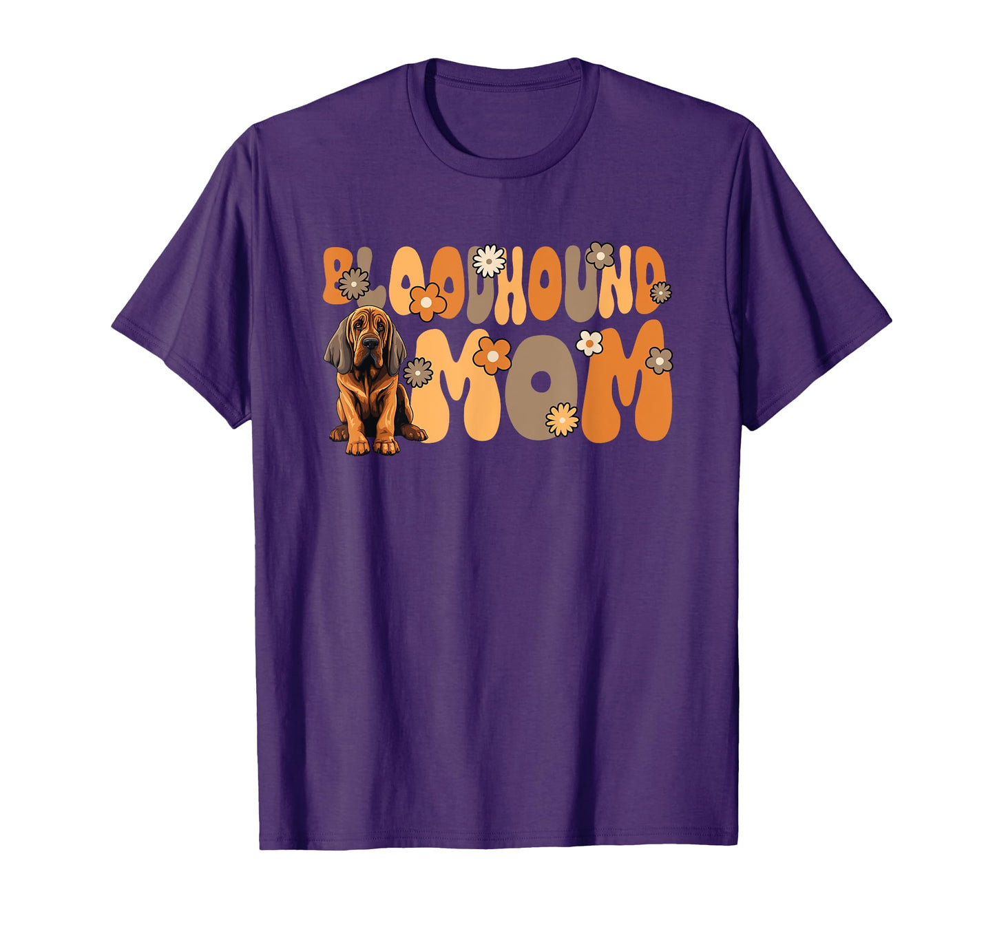 Bloodhound Groovy World's Best Bloodhound Mom T-Shirt
