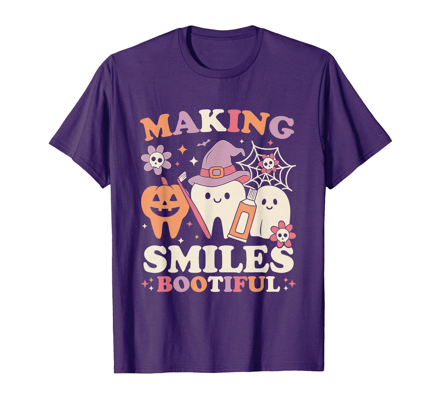 Making Smiles Bootiful Halloween Funny Ghost Dentist T-Shirt