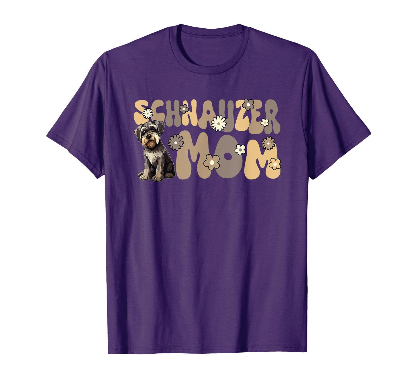 Miniature Schnauzer Groovy World's Best Schnauzer Mom T-Shirt