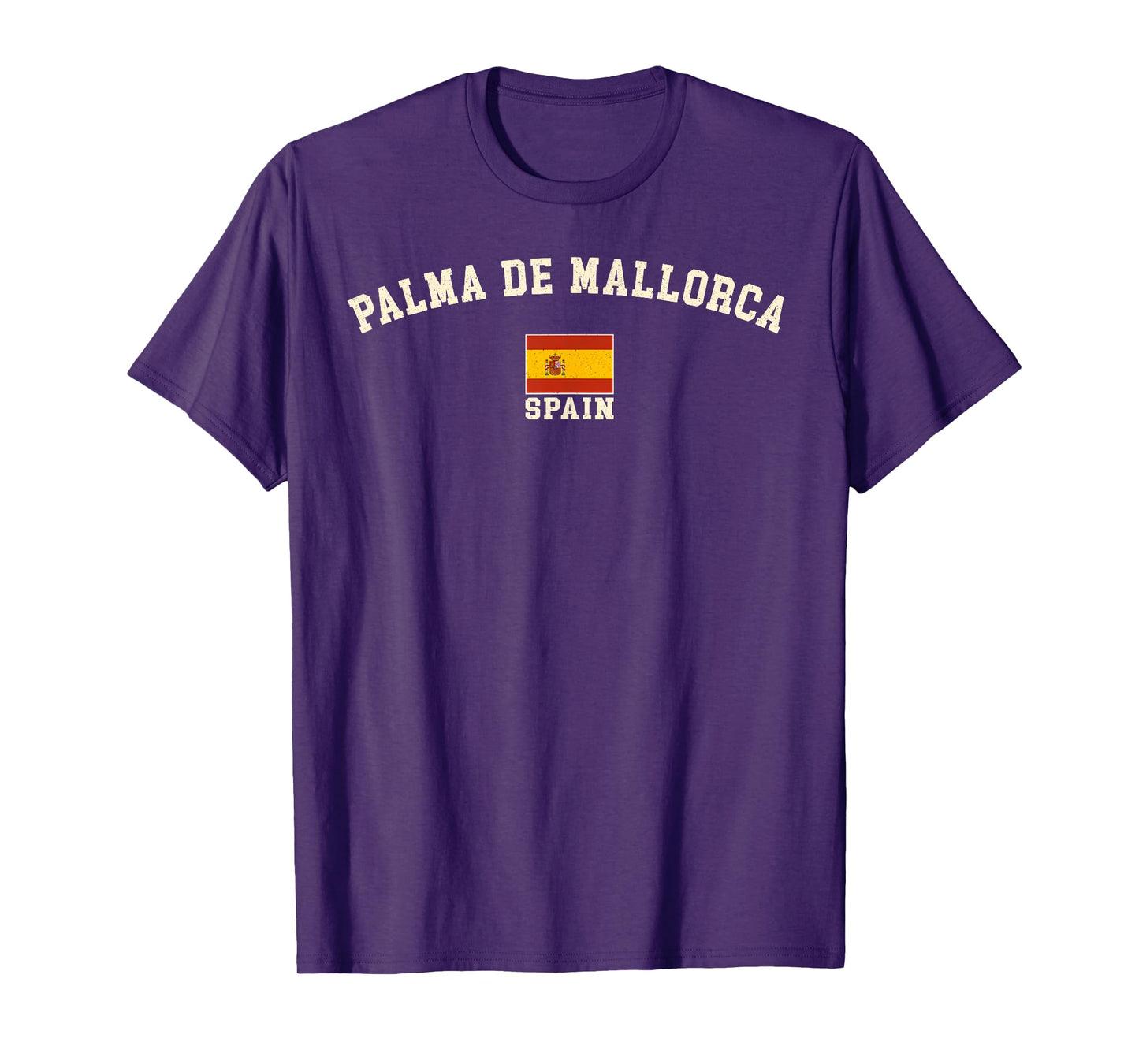 Vintage Palma De Mallorca Spain Spanish Flag Souvenir Retro T-Shirt