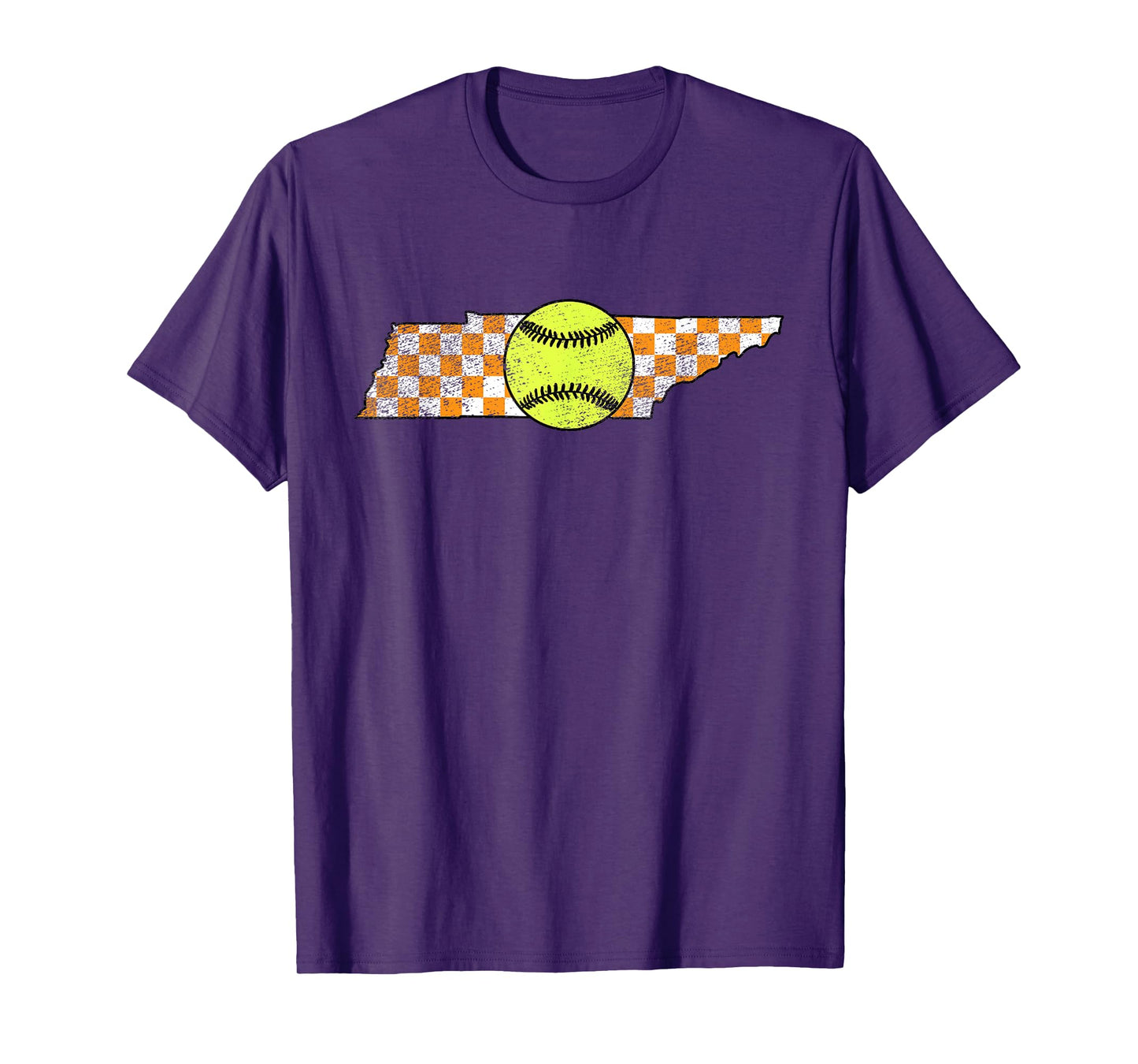 Volunteer State Tennessee Checkerboard Softball Tennessee T-Shirt