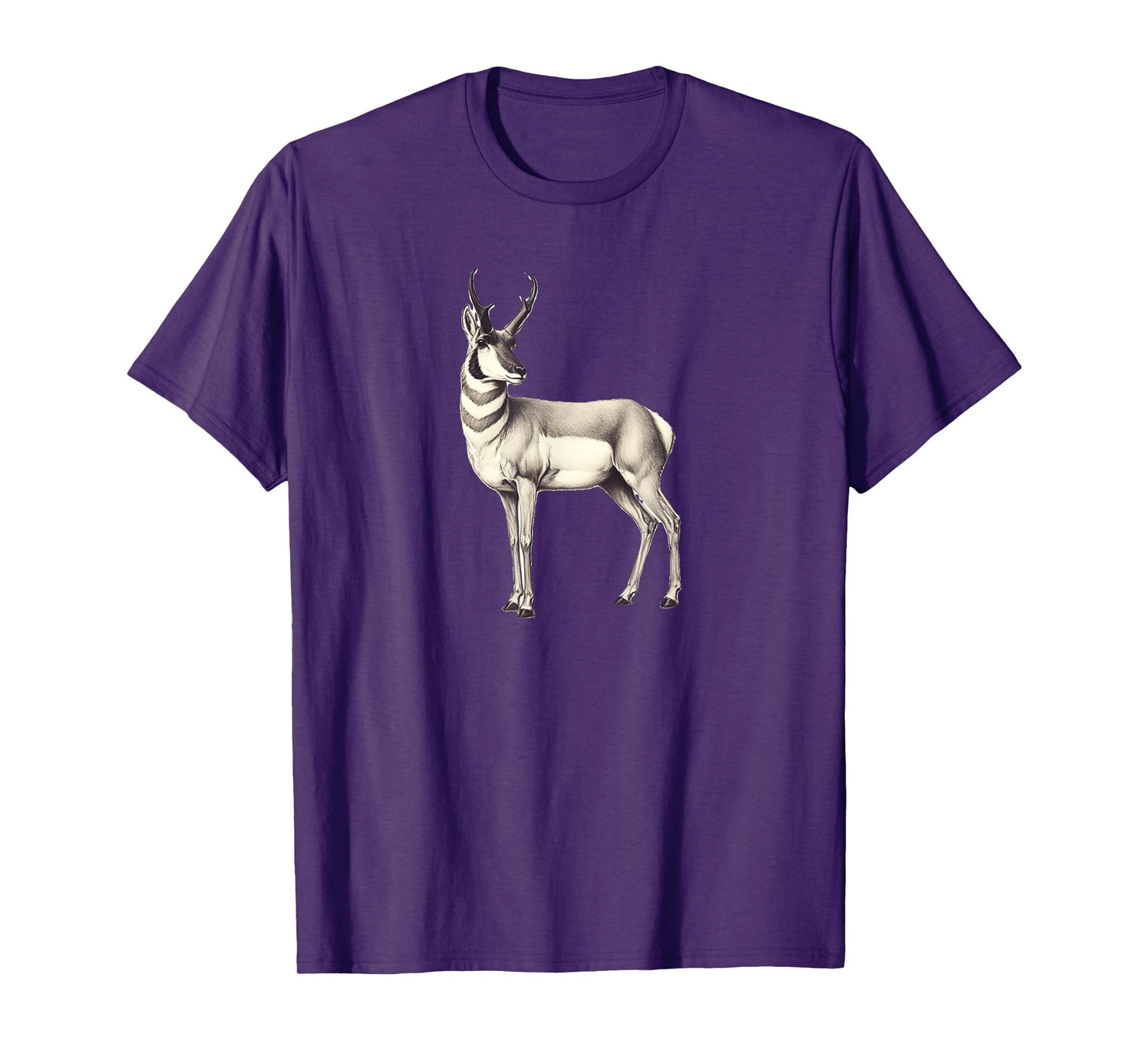 Pronghorn Antelope Simple Wildlife Graphic T-Shirt