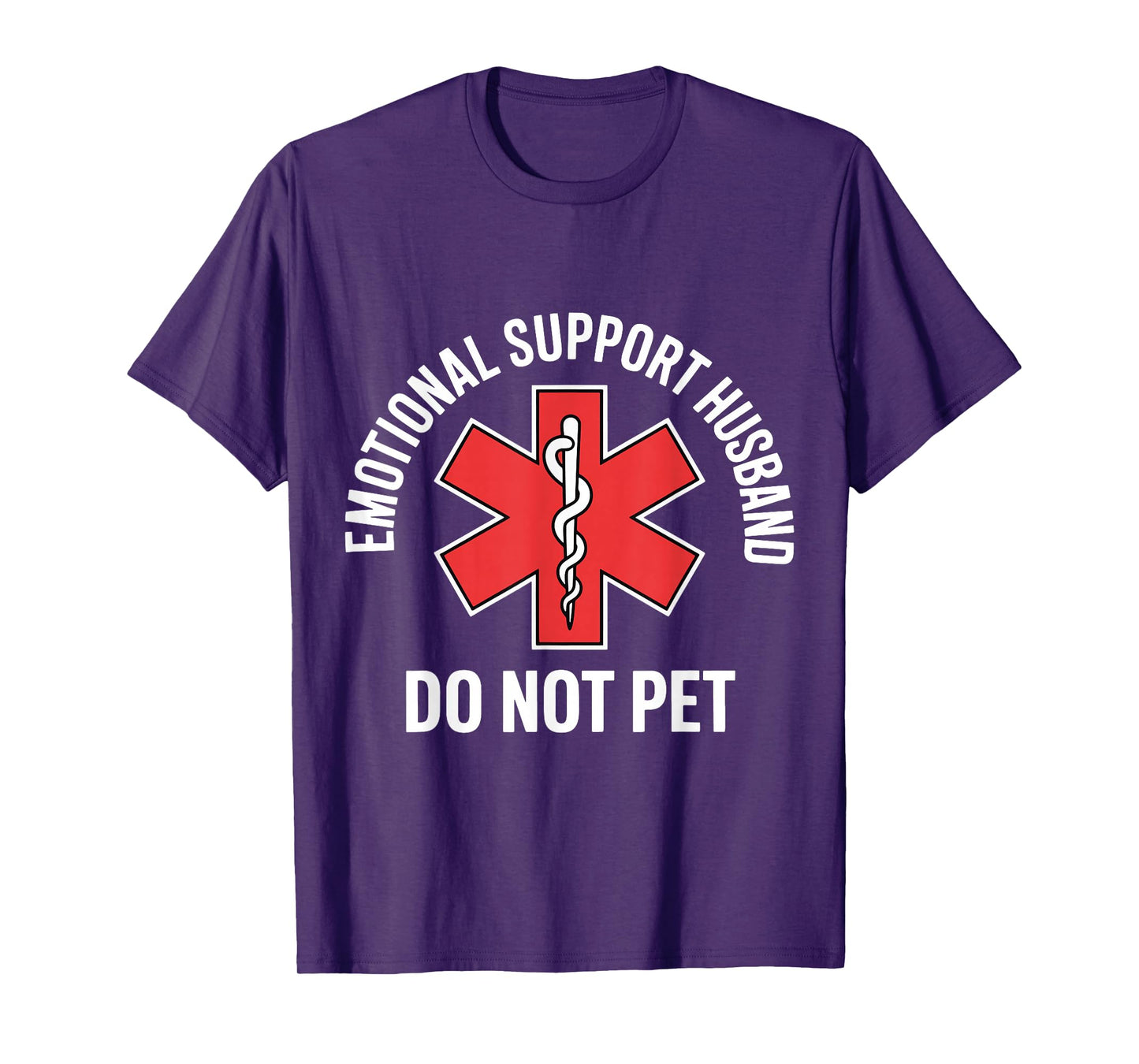 Emotional Support Husband Do Not Pet Funny Husband Couple T-Shirt