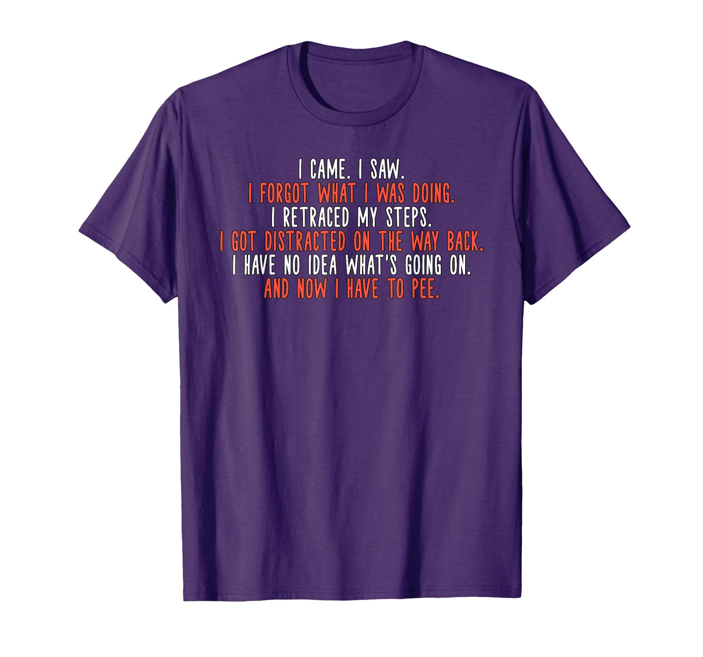 I Came I Saw I Got Distracted Funny Quote T-Shirt