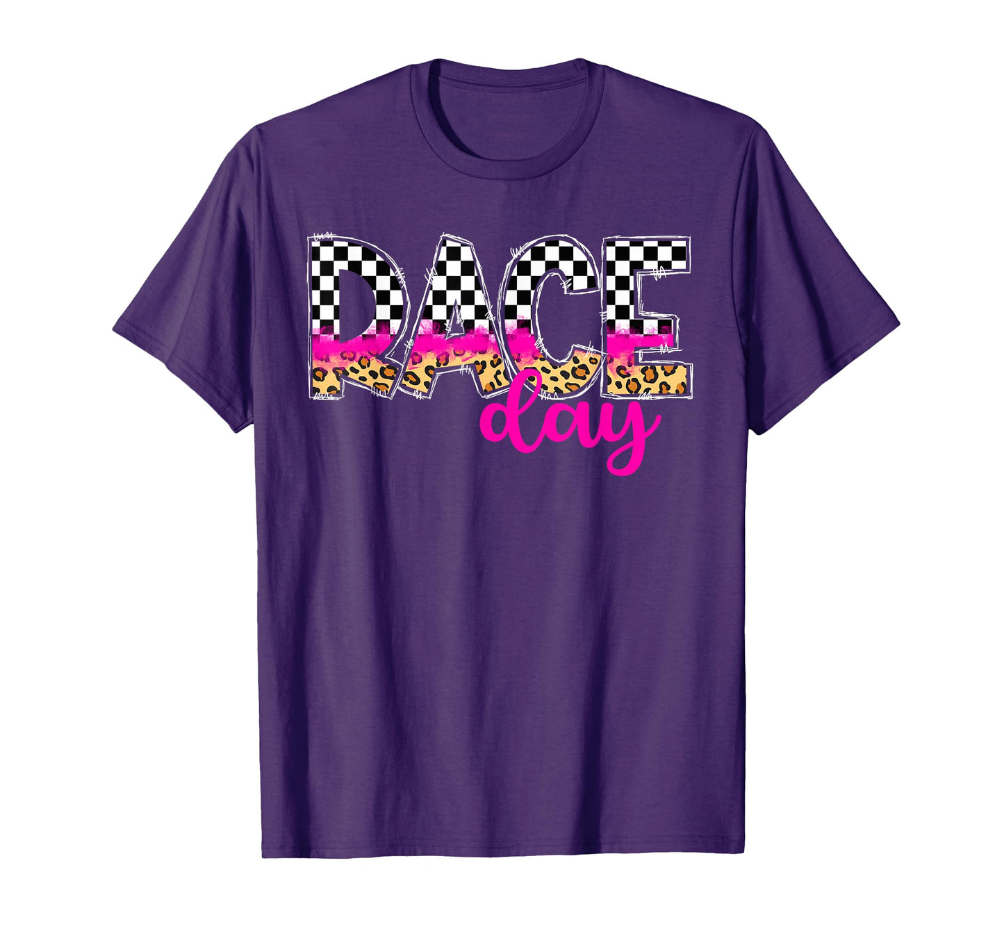 Car Race Day Car Racing Day Race Days Checkered Flag T-Shirt