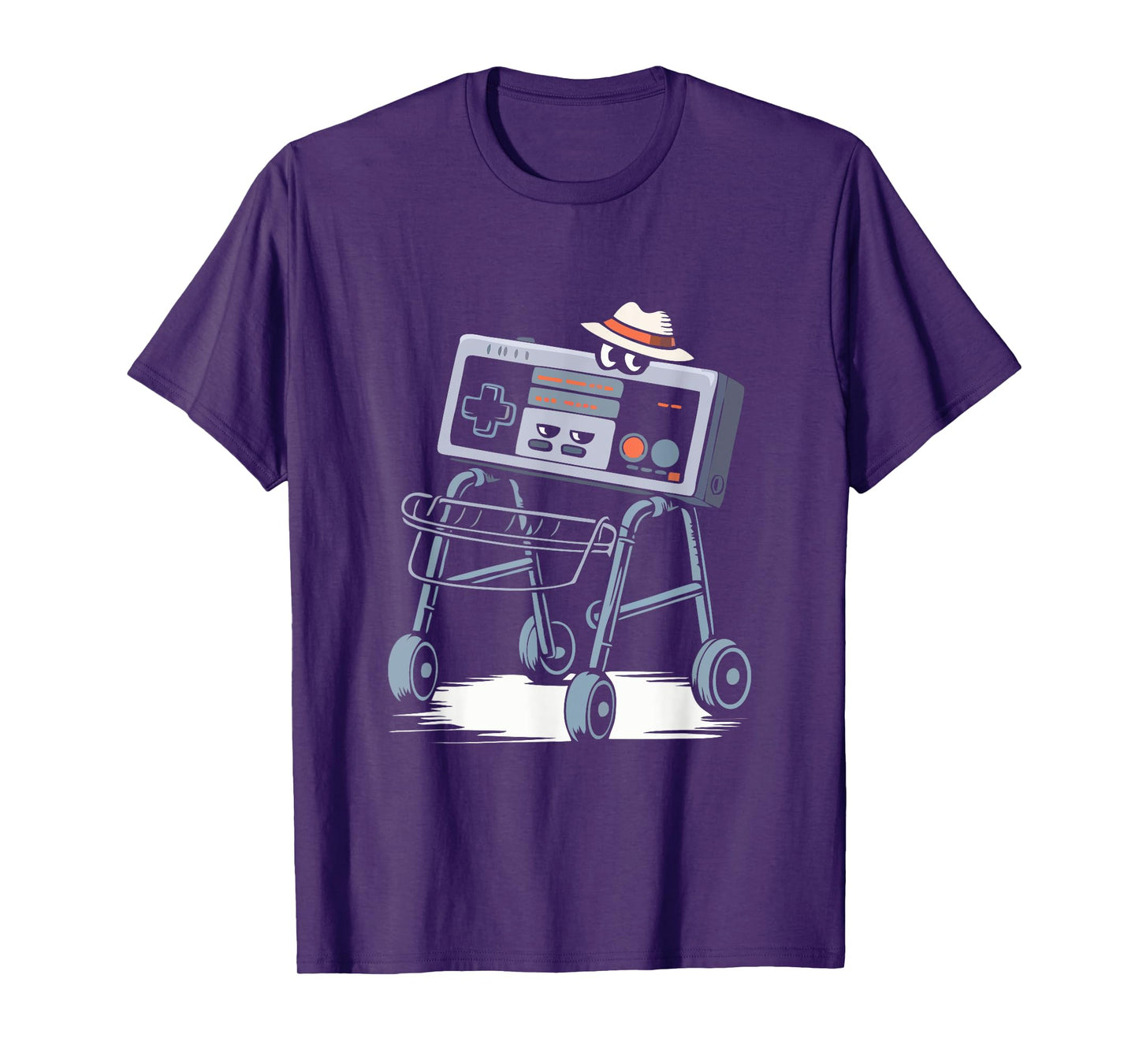 Old Gamer Retro Video Game Gamepad Folding Walker Gaming T-Shirt