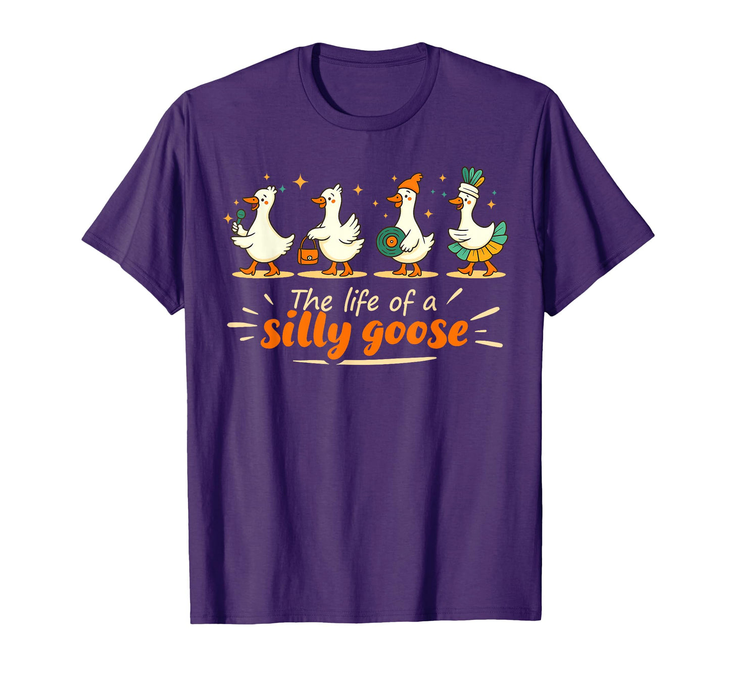 Cute The Life of A Silly Goose Funny Trendy Meme Show Girl T-Shirt