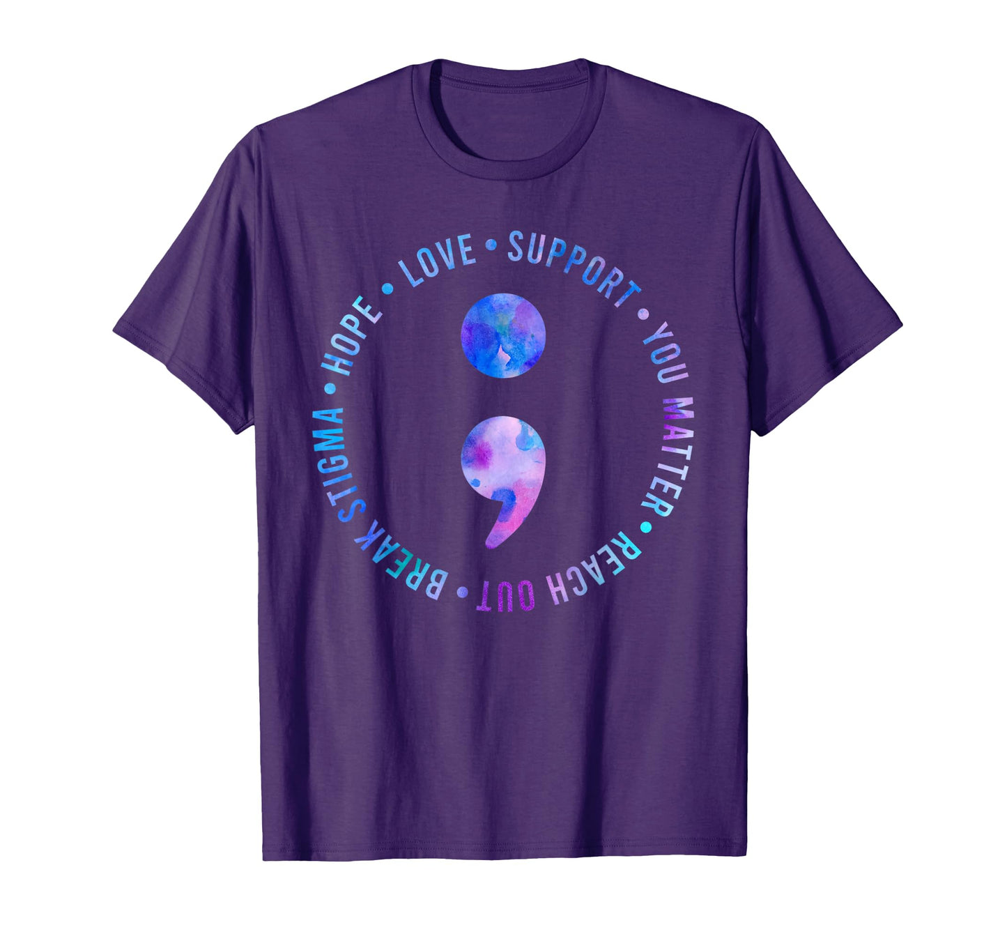 Suicide Prevention Awareness Teal & Purple Ribbon You Matter T-Shirt