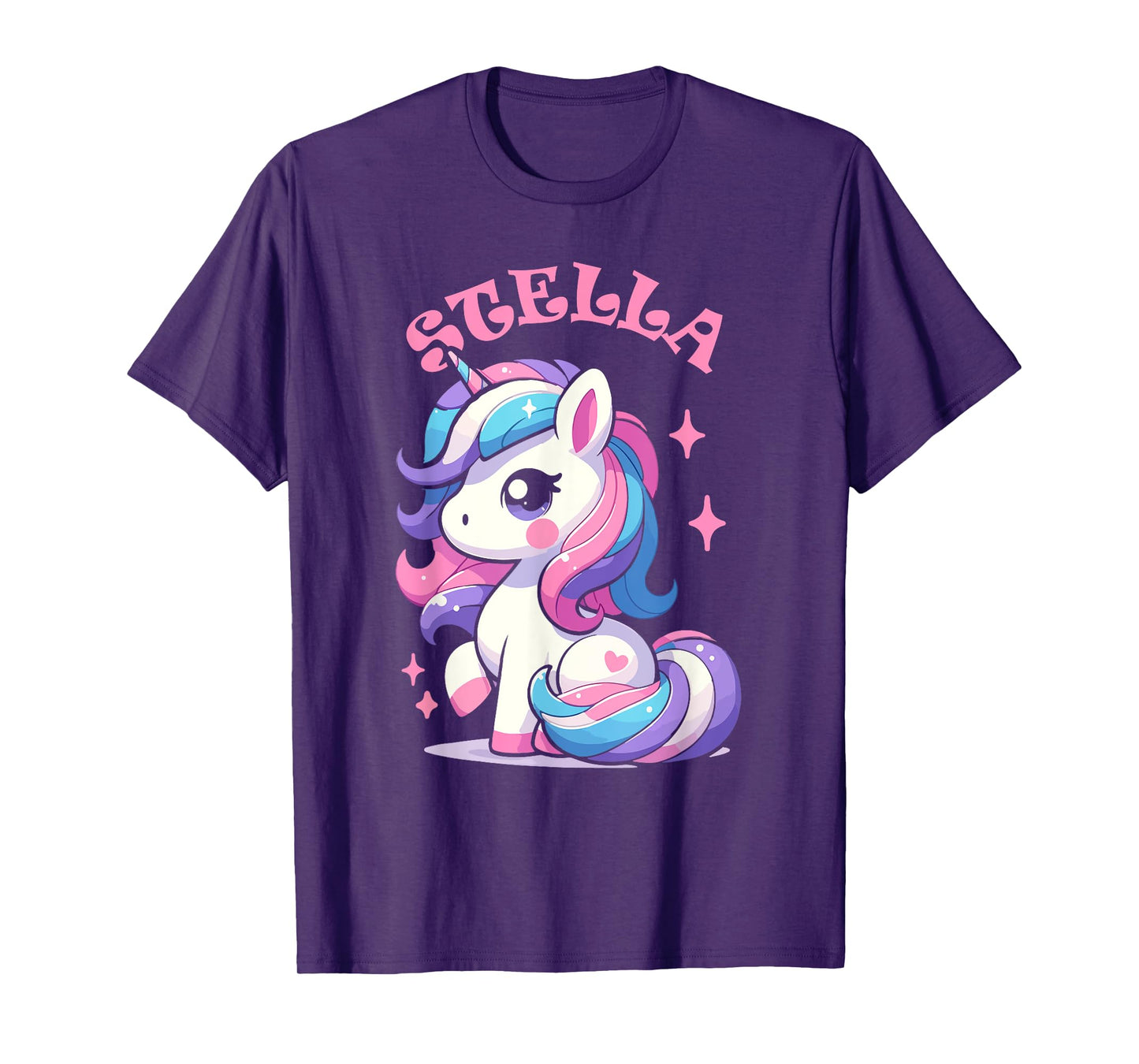 Stella Cute Unicorn Design for Girls Name Stella T-Shirt