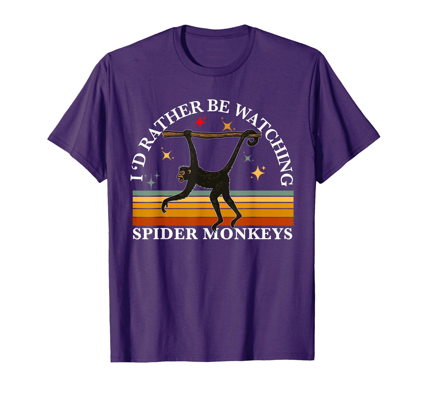 Spider Monkey Lover Vintage Rather Be Watching Spider monkey T-Shirt